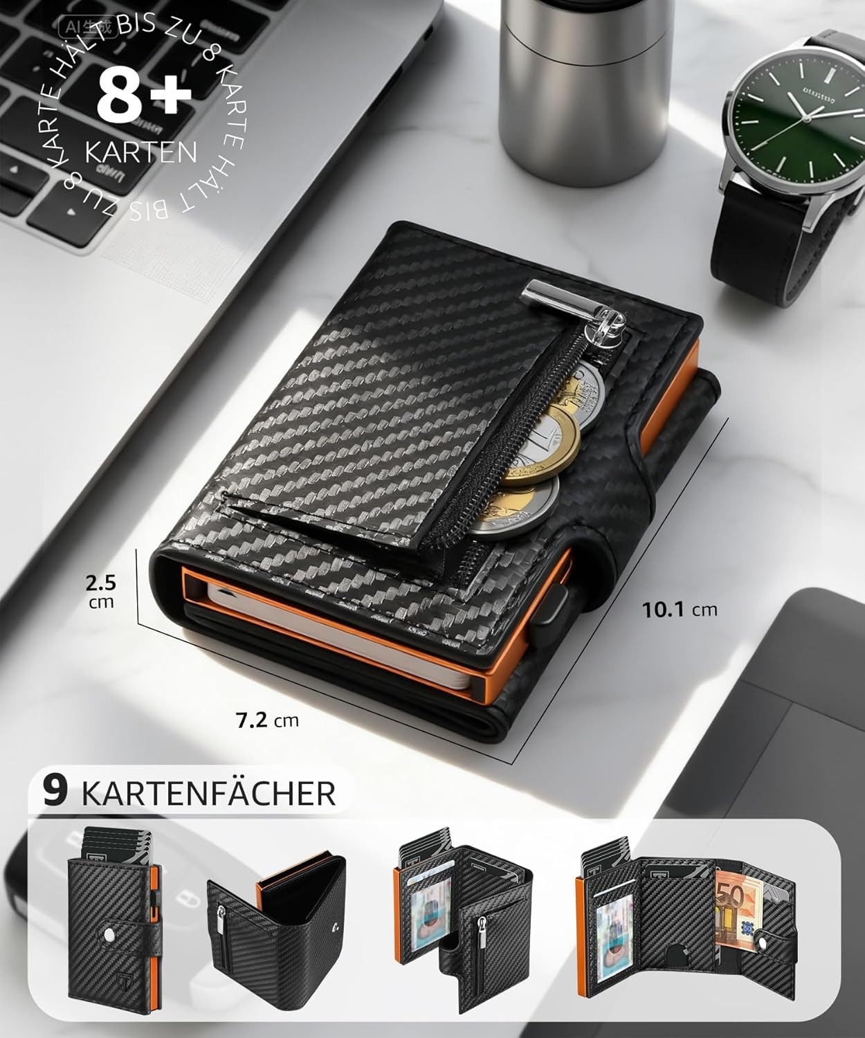 TEEHON Geldbörse Geldbeutel Herren mit Münzfach & RFID Schutz (Portmonee He günstig online kaufen