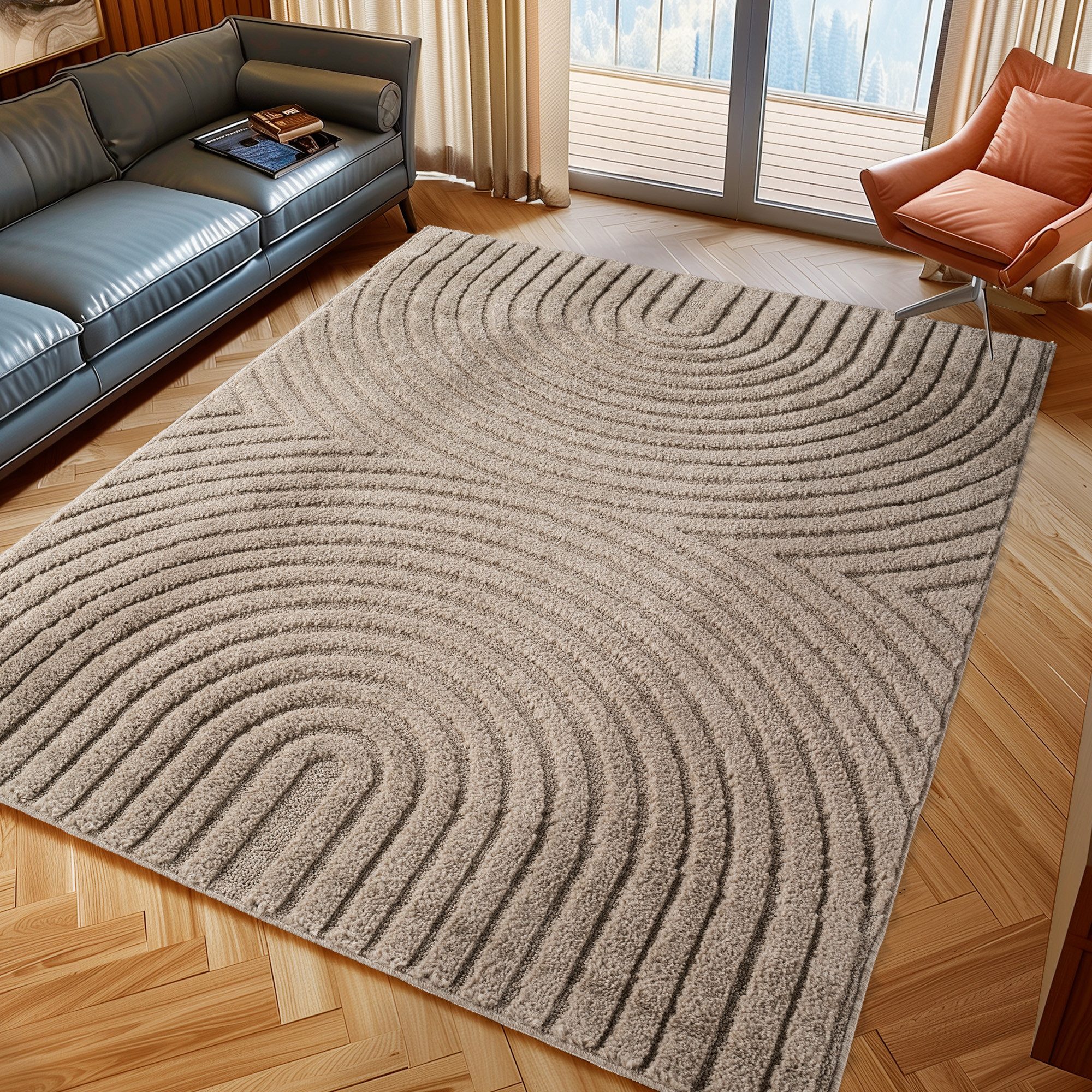 Ayyildiz Teppiche Teppich ART 1122, auch als Läufer und in Rund erhältlich, rechteckig, Höhe: 8 mm, Boho Design, 3D Optik, Struktur Hoch Tief, skandinavisch, Wohnzimmer