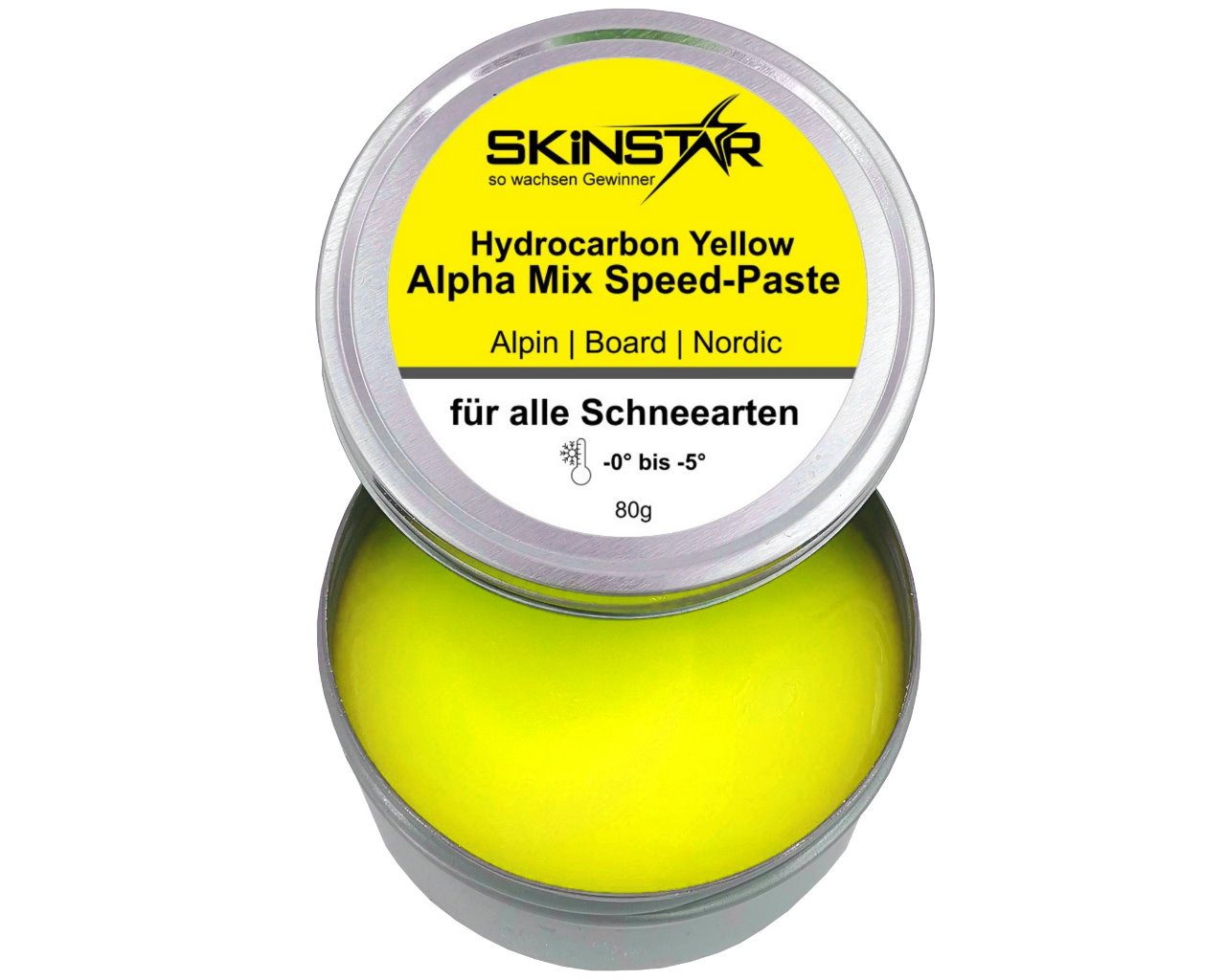 SkinStar Ski SkinStar Hydrocarbon Alpha Mix yellow Speed-Paste Skiwax Skiwachs