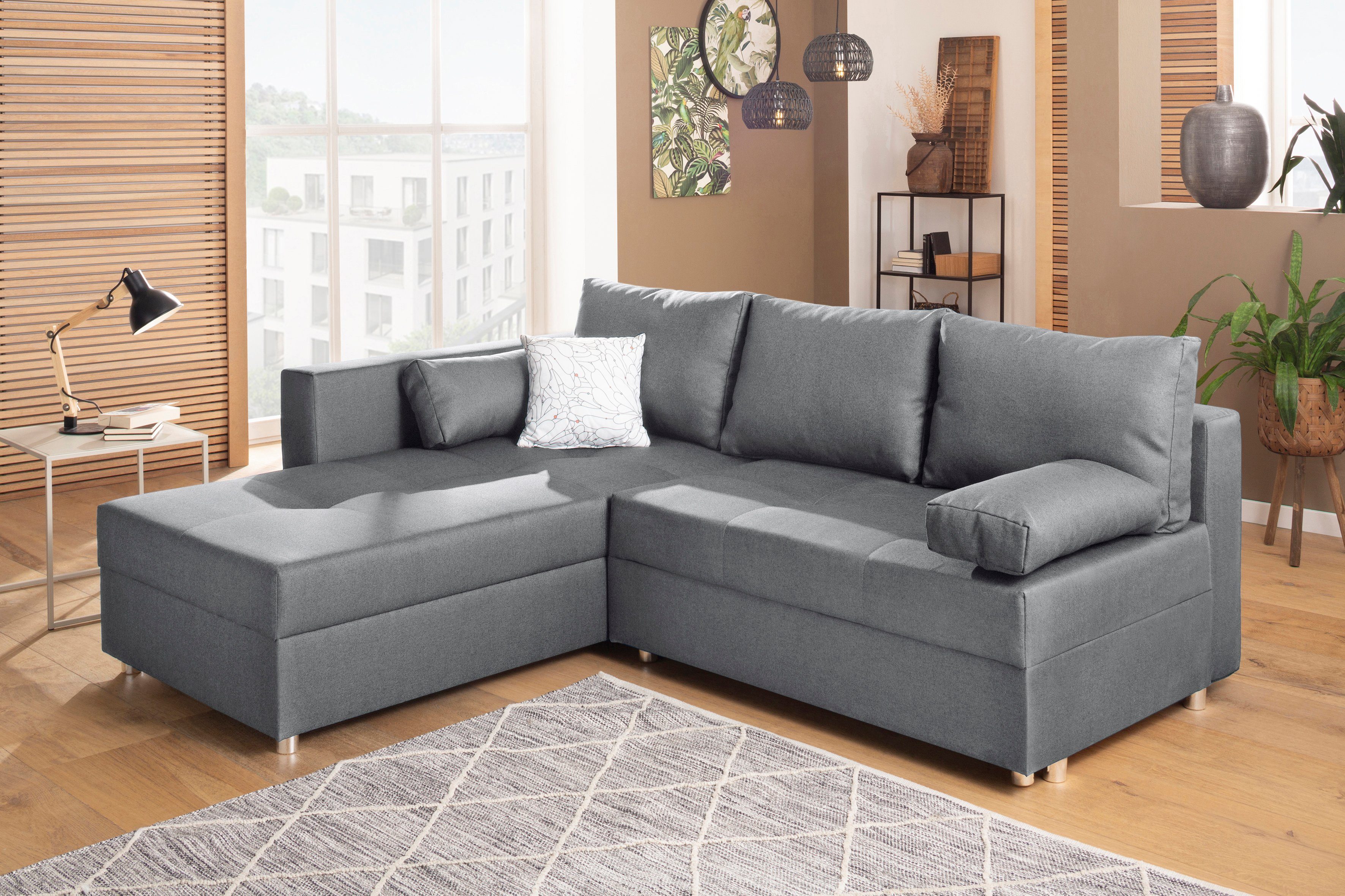 Home affaire Ecksofa Italia L-Form, mit günstig online kaufen