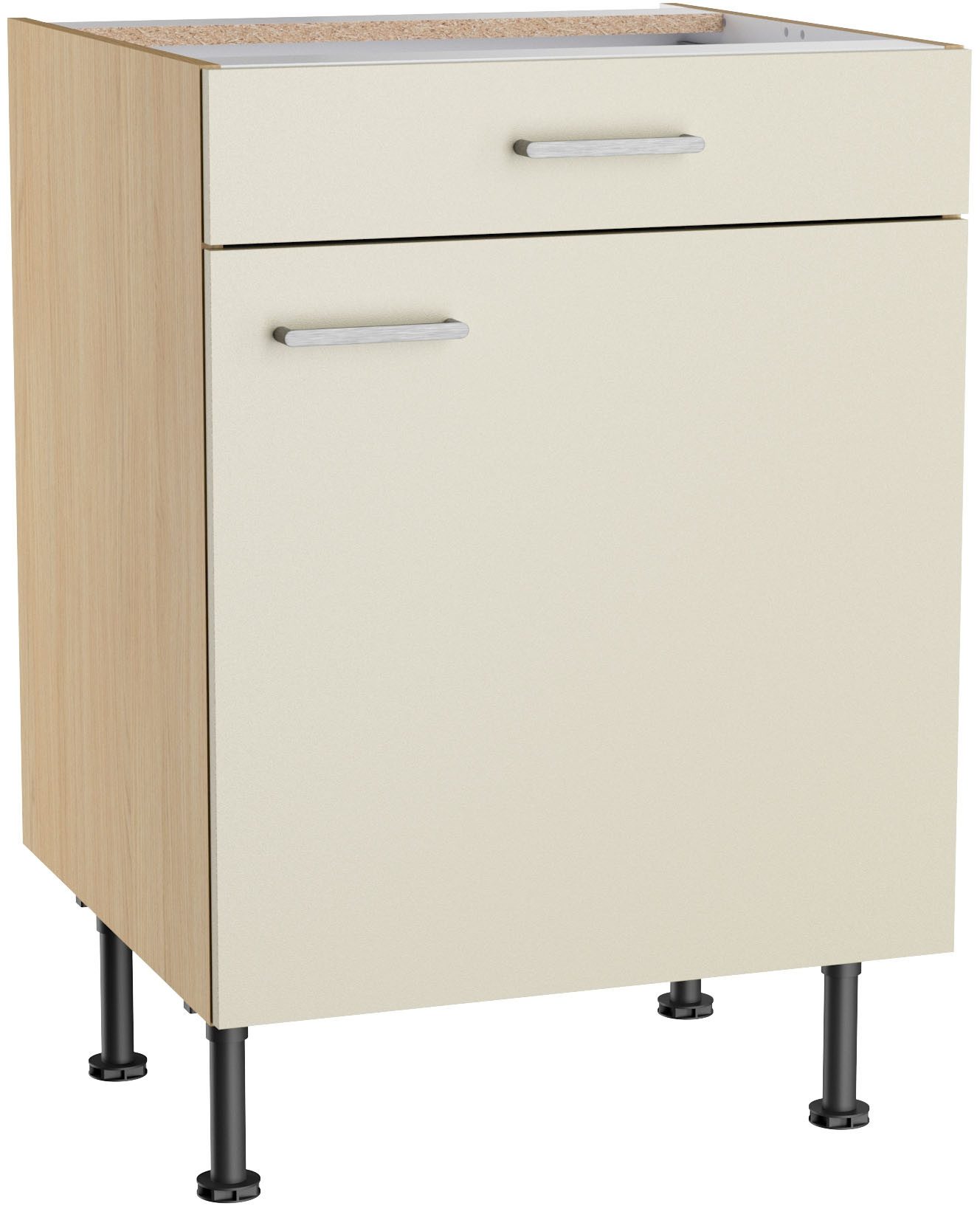 KOCHSTATION Unterschrank KS-Lucy Breite 60 cm, höhenverstellbare Füße, Soft-Close