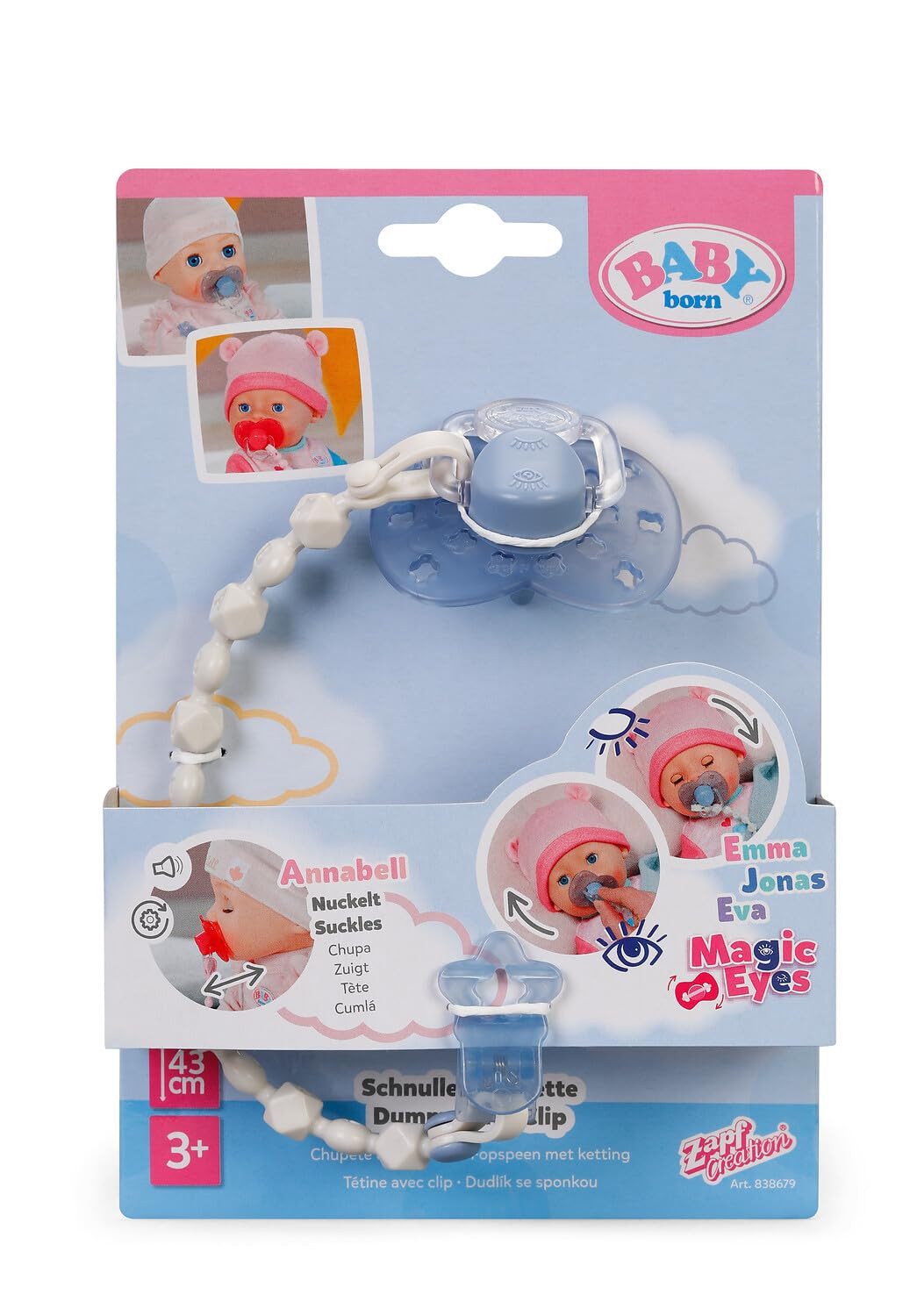 Baby Born Schnuller BABY Born Magischer Schnuller mit Clip, 2fach Sortiert für 43cm – Bild 2 von 5