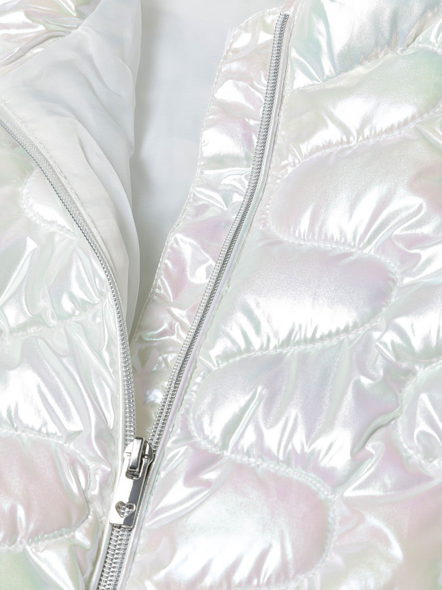 MINOTI Steppjacke für Mädchen mit Stehkragen Perlmutt-Schimmer – Bild 4 von 5