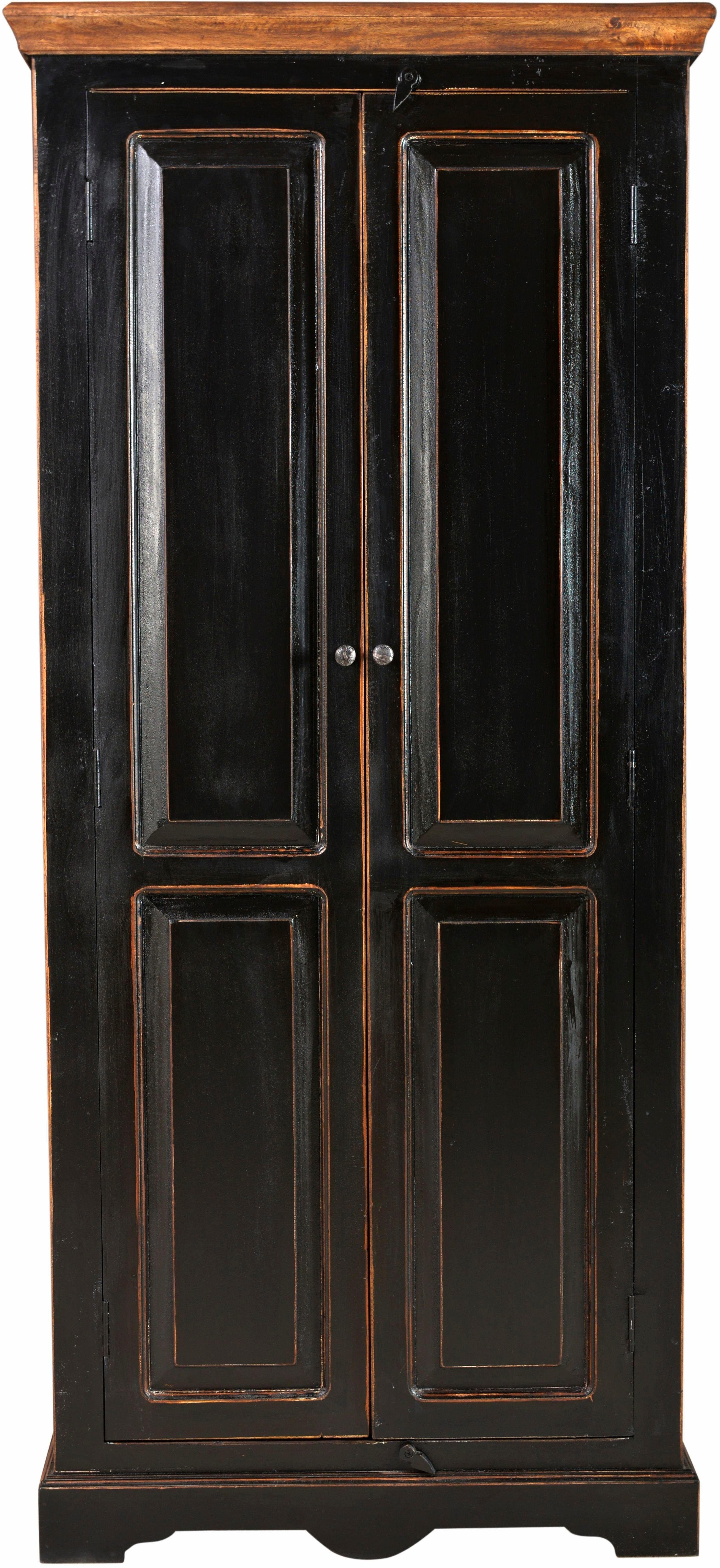 SIT Drehtürenschrank CORSICA Vintage Kleiderschrank mit Kleiderstange & Einlegeböden Flexible Inneneinteilung mit herausnehmbaren Böden