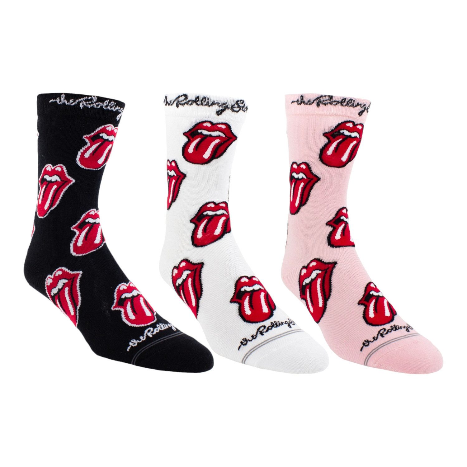 Freizeitsocken Socken The Rolling Stones Fanartikel Classic Tongues Strümpfe in 37