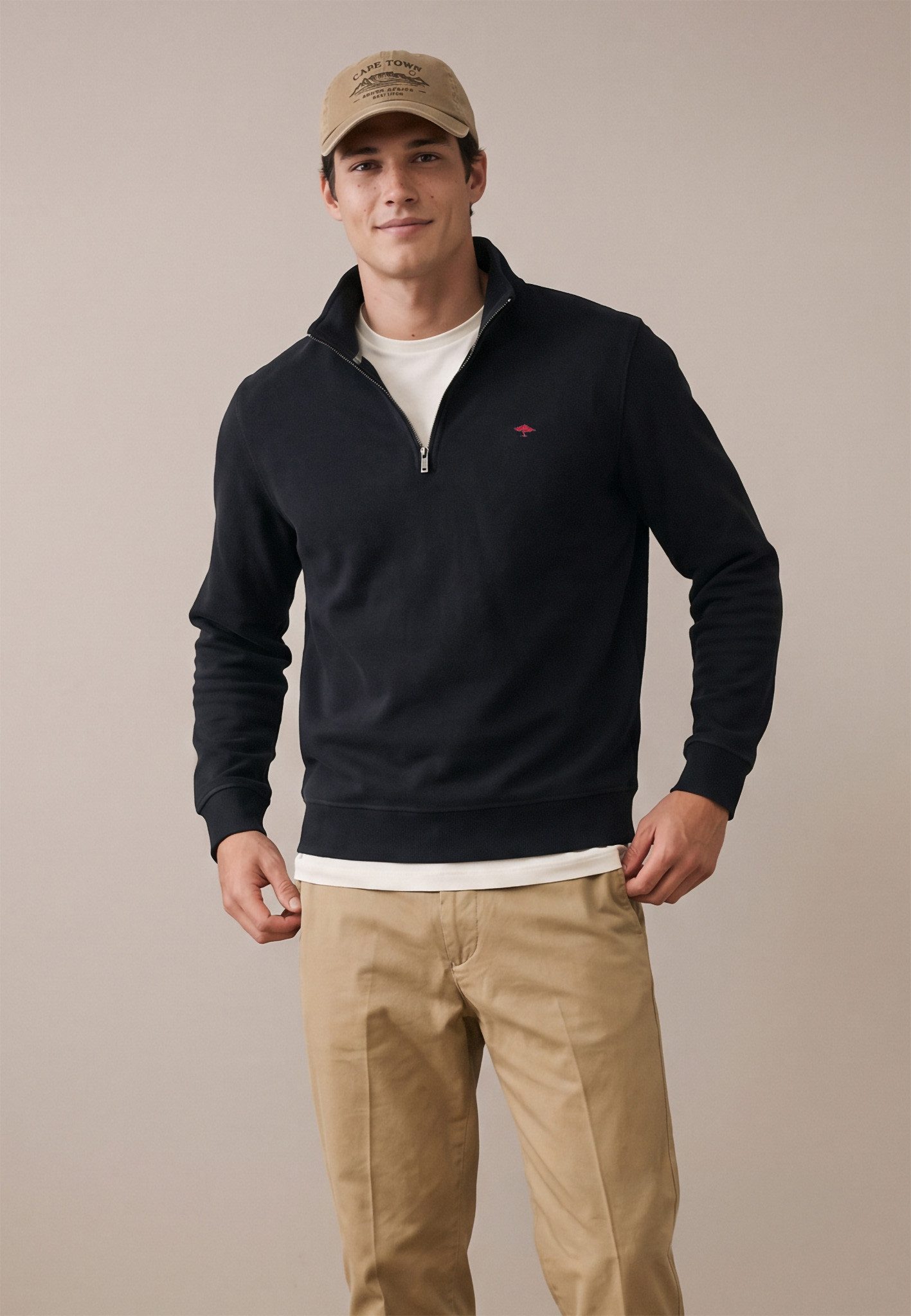 FYNCH-HATTON Sweatshirt mit Logo Stickerei