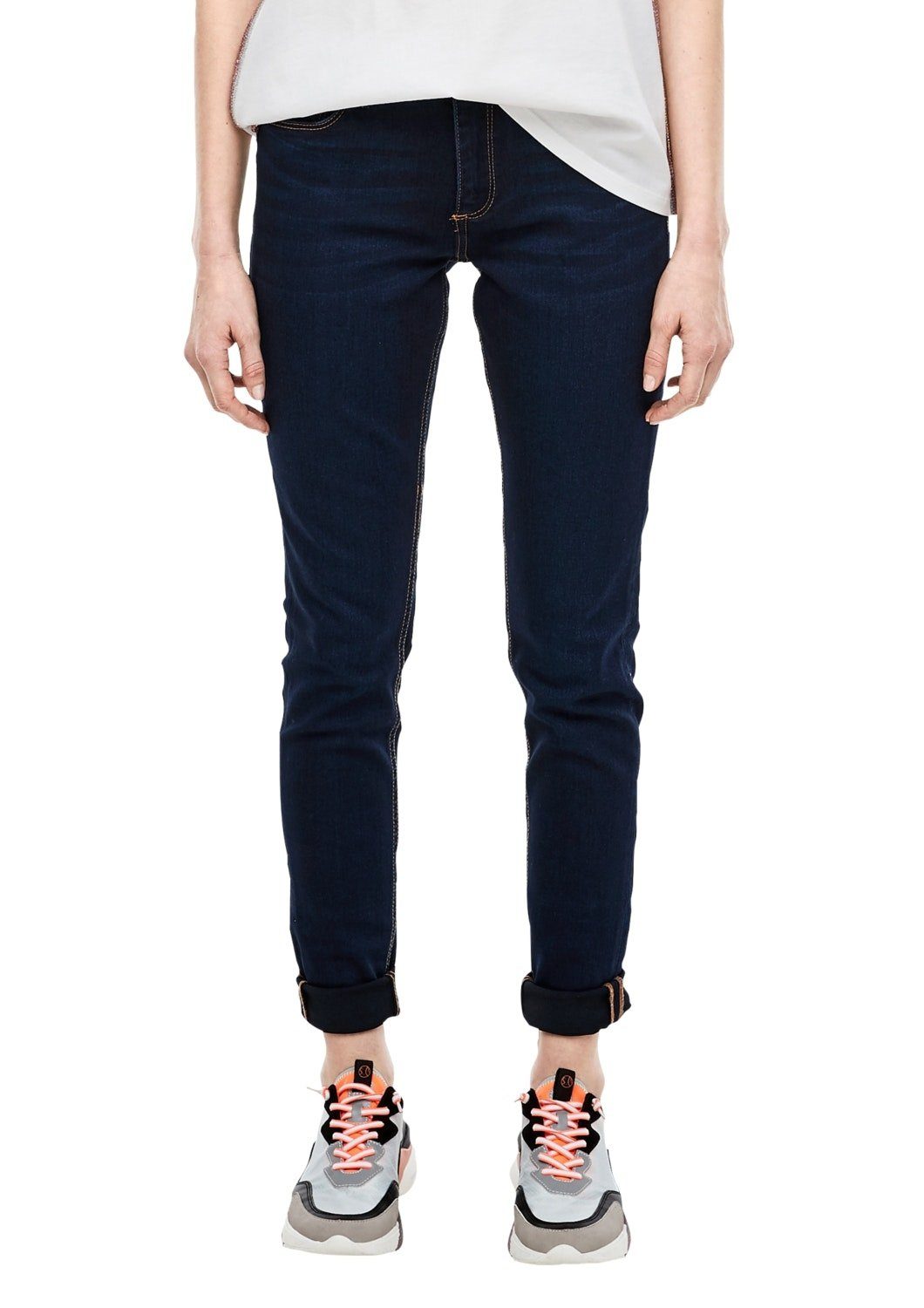 blau Skinny skinny Skinny-fit-Jeans Fit: leg-Jeans Super QS