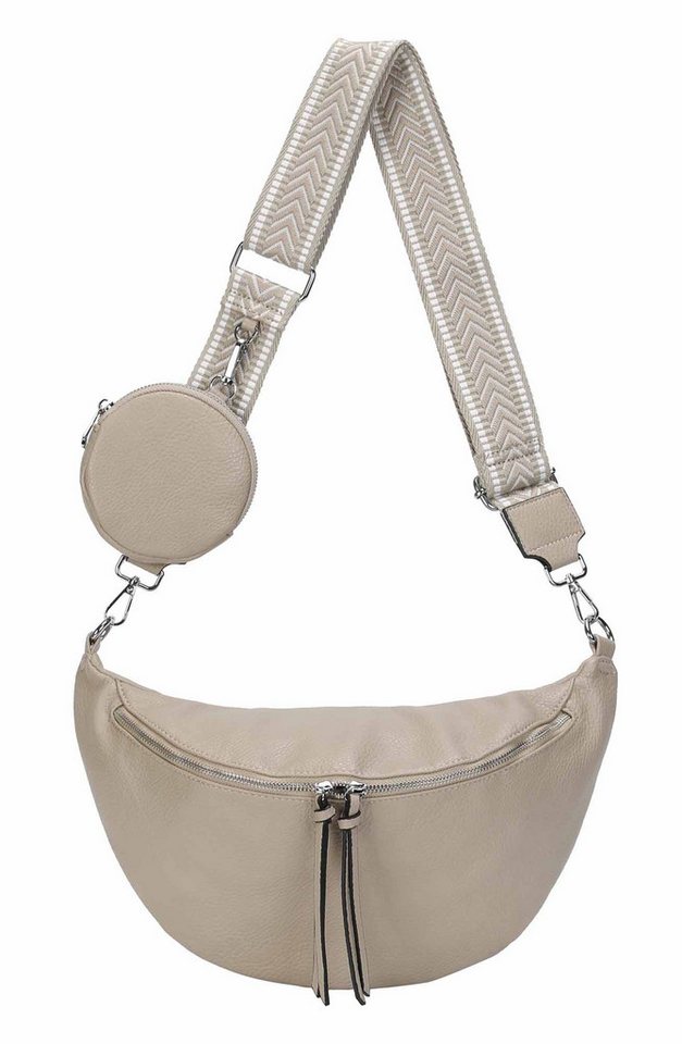 ITALYSHOP24 Schultertasche Damen XXL Tasche Gürteltasche Bodybag Brusttasche, CrossOver, Umhängetasche, Hüfttasche