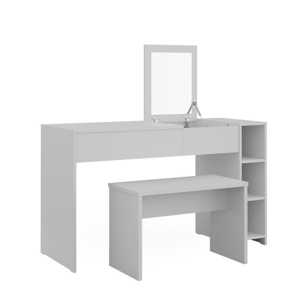 Vicco Schminktisch Kira, Weiß, 129.6 cm günstig online kaufen