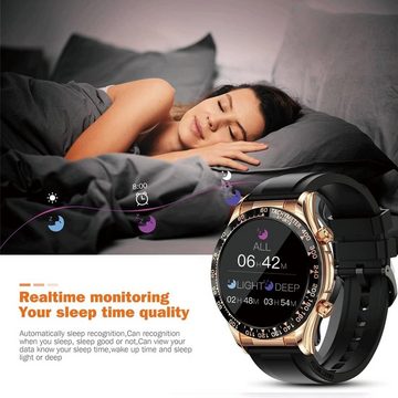 RollsTimi Smartwatch (1,32 Zoll, Andriod iOS), Herren HD Schlaftracker IP67 wasserdichte Uhr Mit Mehreren Sportmodi