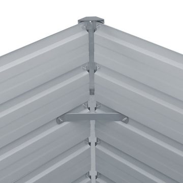furnicato Hochbeet 100 x 100 x 45 cm Verzinkter Stahl Grau