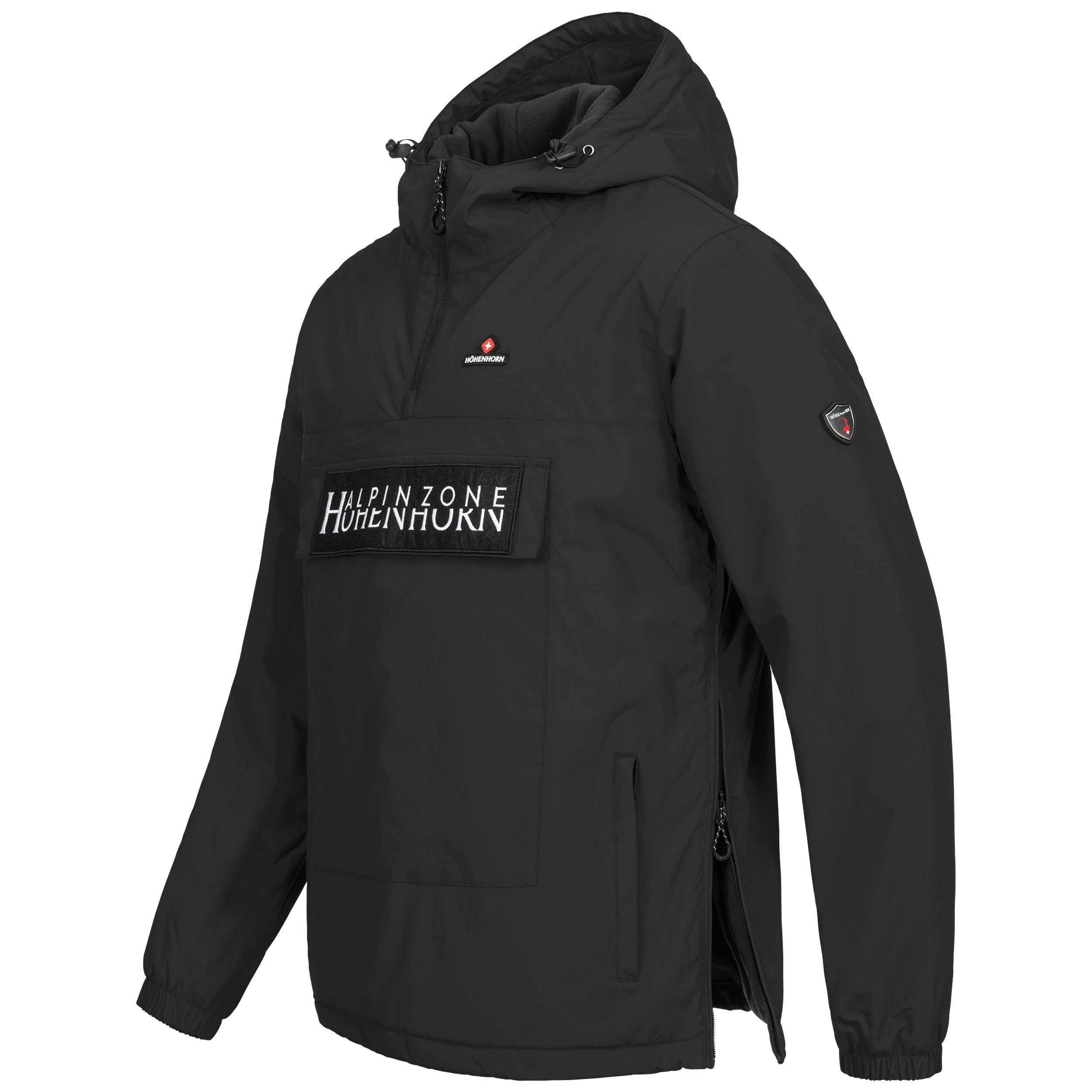Höhenhorn Winterjacke Allesso Herren für Männer Windbreaker Gefüttert Schlupfjacke Seitlicher Reißverschluss, Winddicht, Wasserdicht, Atmungsaktiv