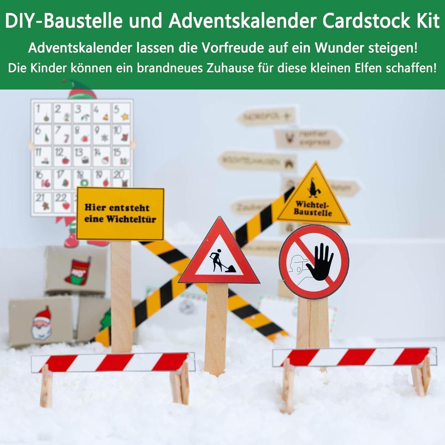 LuxusKollektion Back-Set Wichteltür Set 51-tlg. Weihnachts Elfentür Zubehör Leuchte im Dunkeln