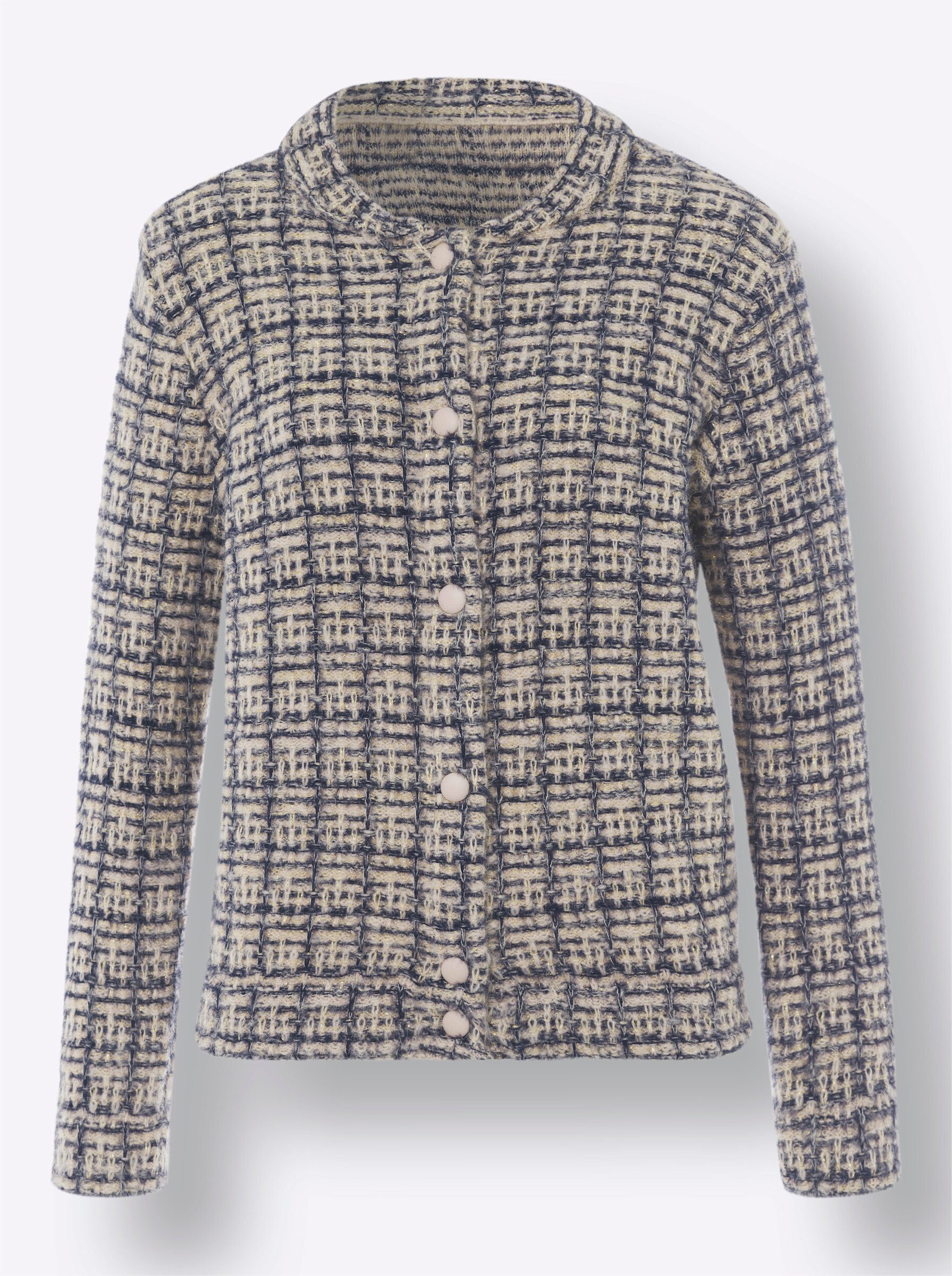 Strickjacke Strickjacke Langarm Effektgarn