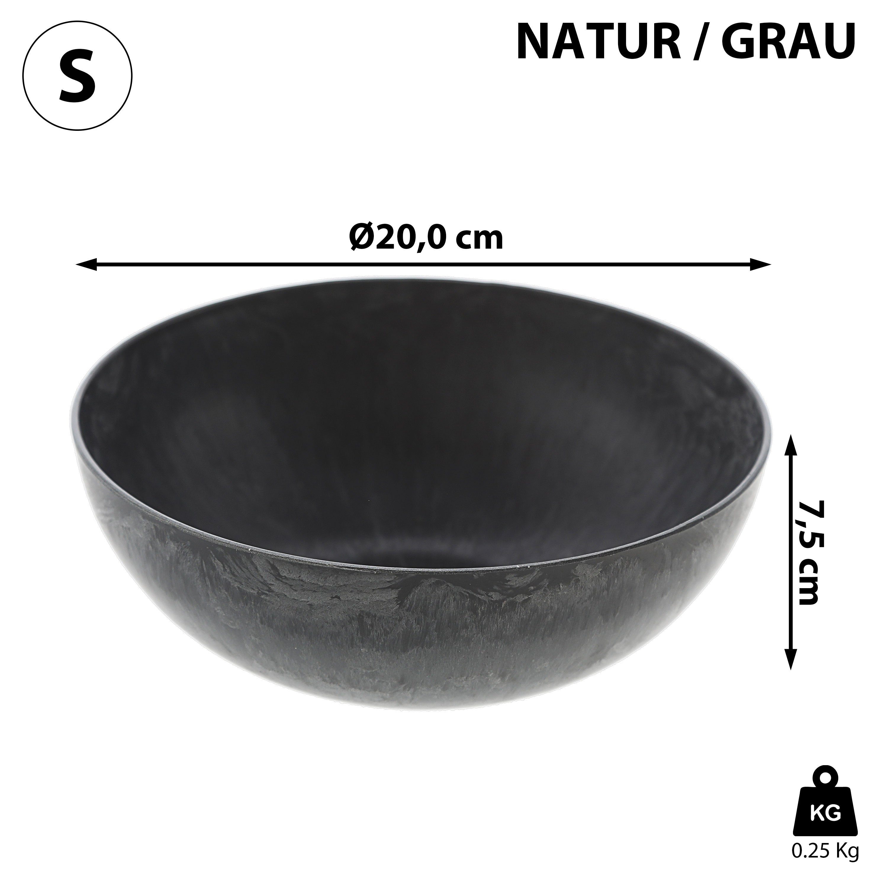 CEPEWA Dekoschale Dekoschale rund grau Schieferoptik günstig online kaufen