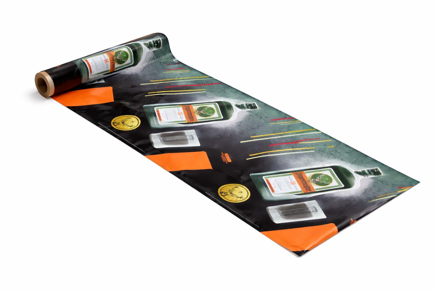 Jägermeister Gläser-Set Jägermeister Dekofolie Rolle ca. 20-25 m - Original POS Werbefolie -