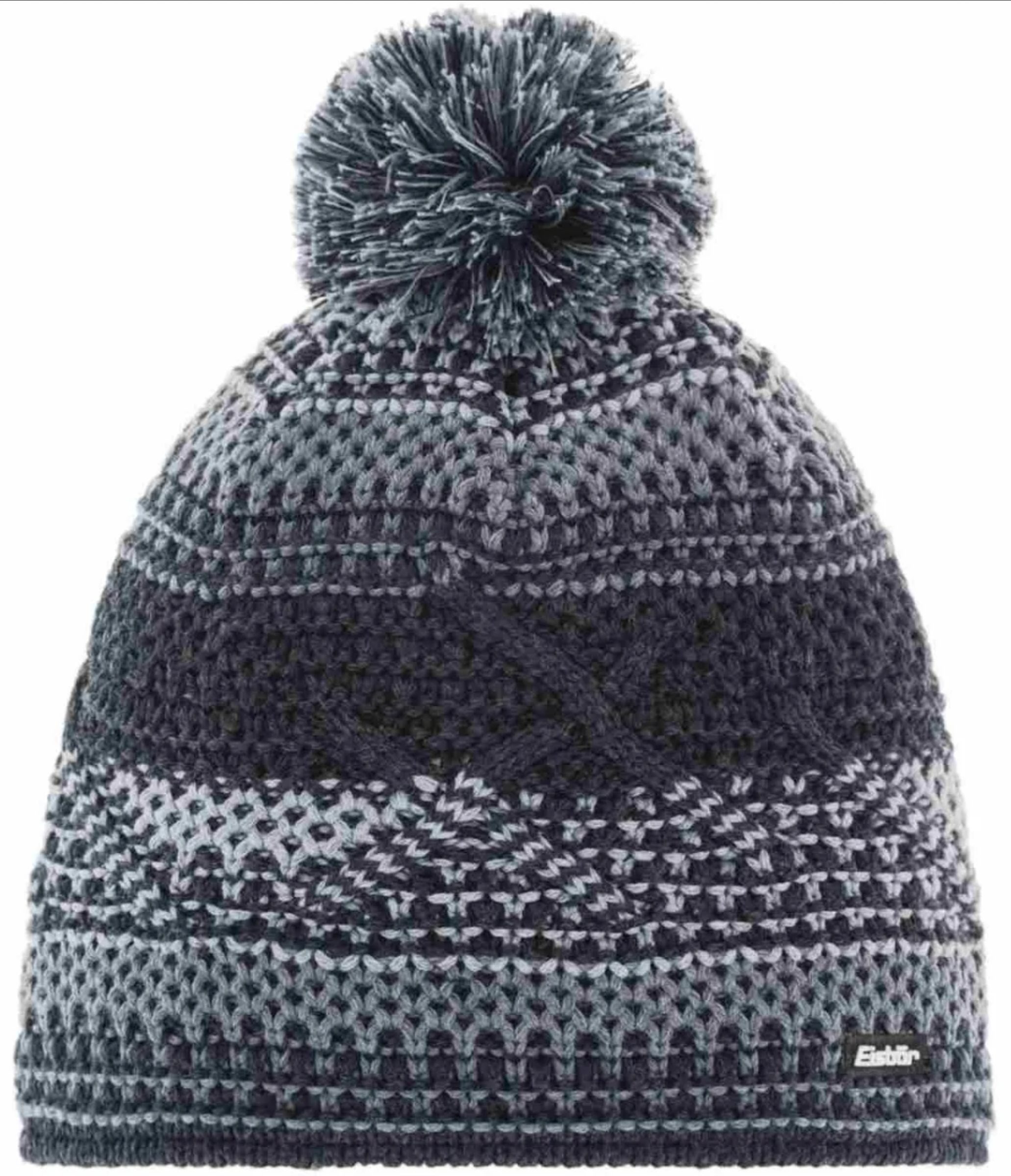 Eisbär Beanie Brock Pompon MÜ grafit-anthrazit-graumele/bunt