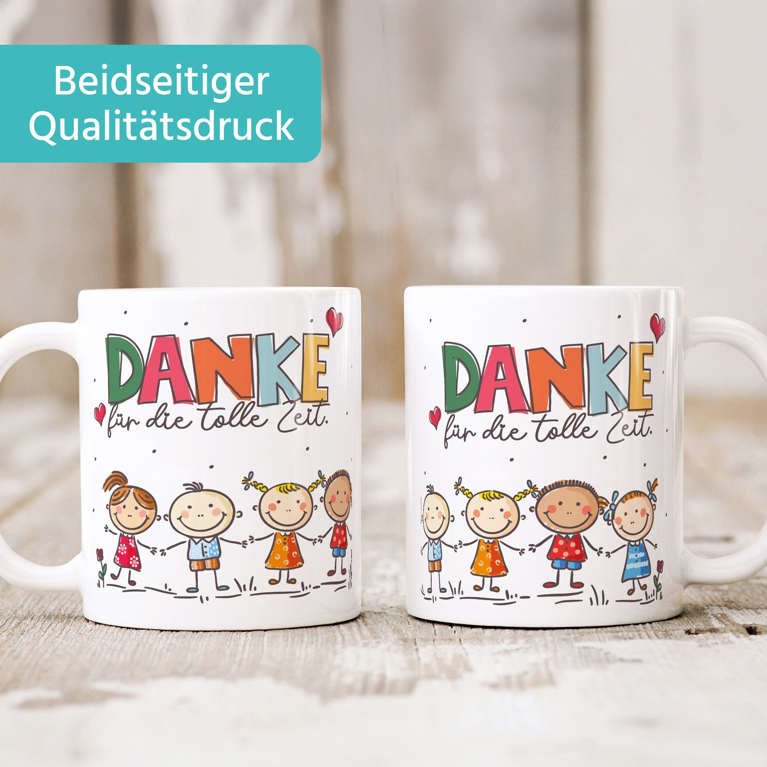SpecialMe Tasse Kaffee-Tasse Danke Erzieherin Herz kleines Geschenk Abschied Spruch, Keramik