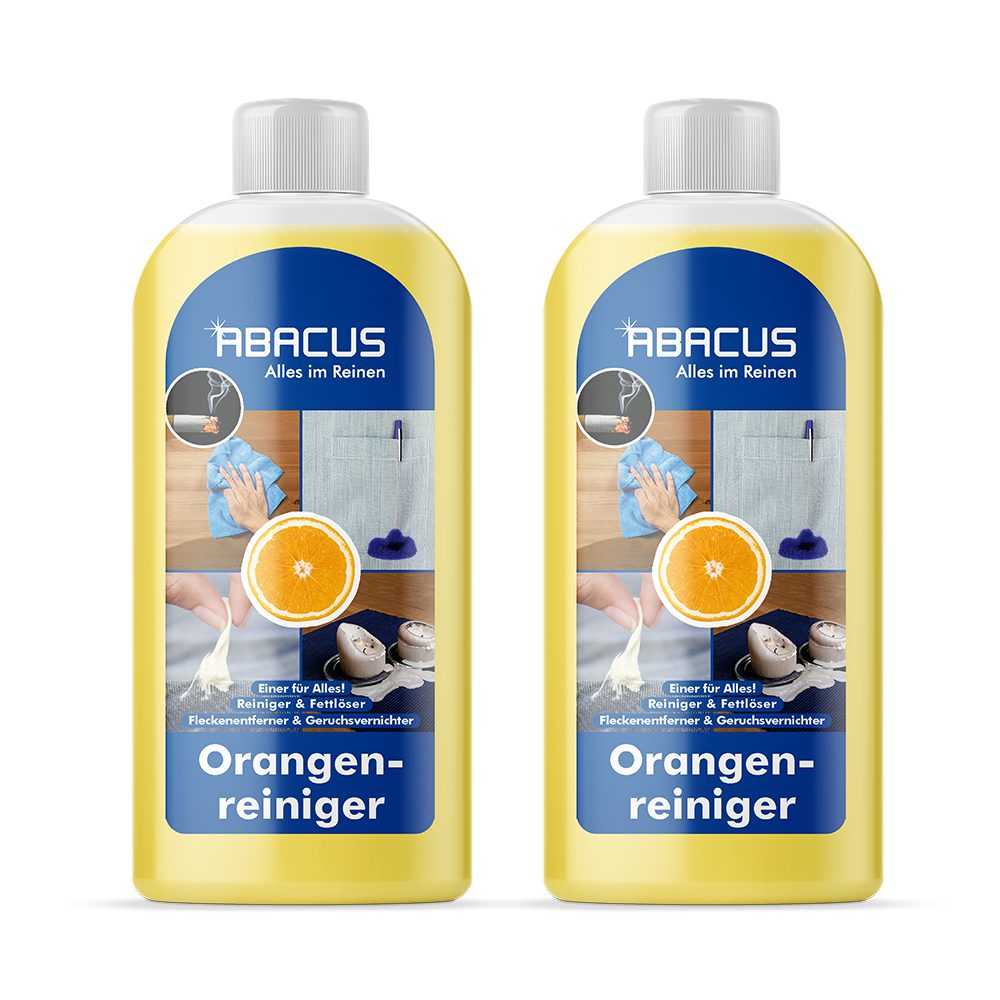 ABACUS Orangenreiniger Orange Reiniger Fleckenentferner Fettlöser Allzweckreiniger (Super Fettlöser, [- Geruchsvernichter Extrem Kraftvoll)