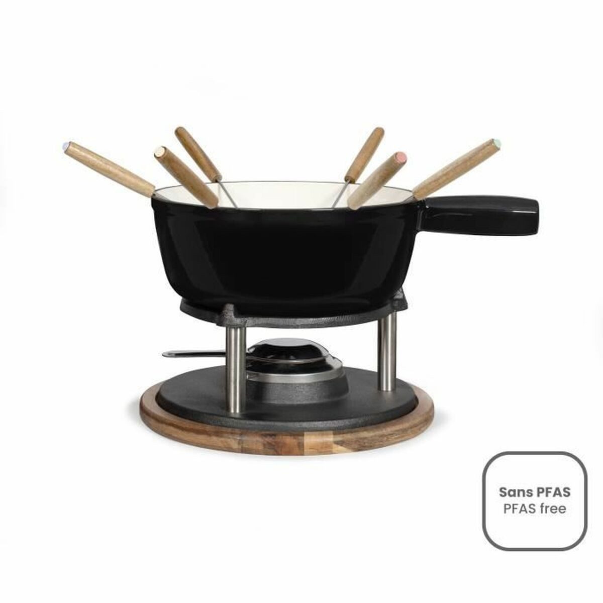 LIVOO Раклетници und Fondue-Set Fondue Set Livoo Käsefondue mit Rechaud Caquelon Keramik
