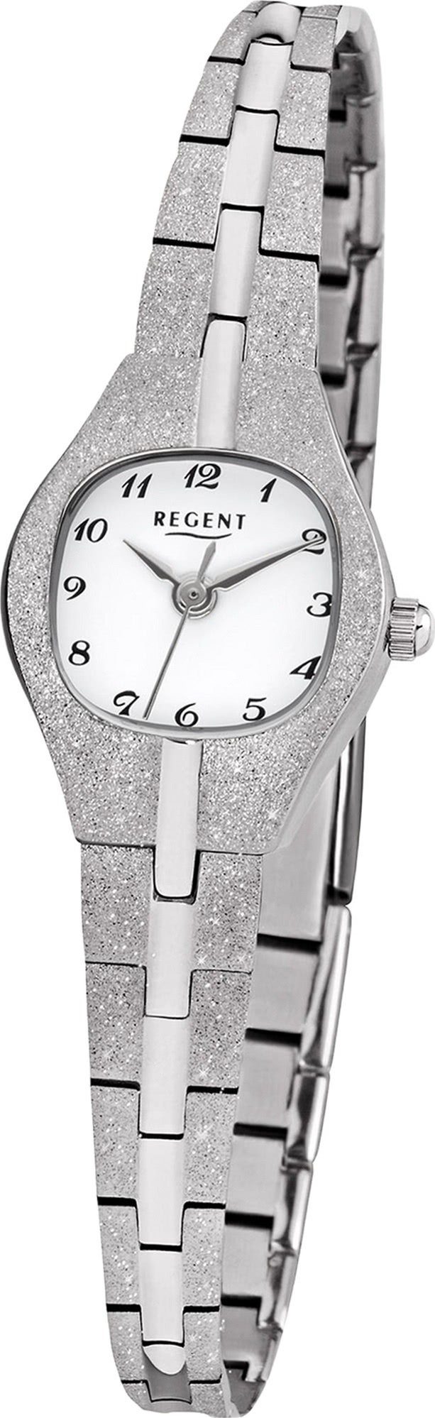Damen Uhren Regent Quarzuhr D2URF626 Regent Metall Damen Uhr F-626 Analog, Damenuhr mit Metallarmband, eckiges Gehäuse, klein (c
