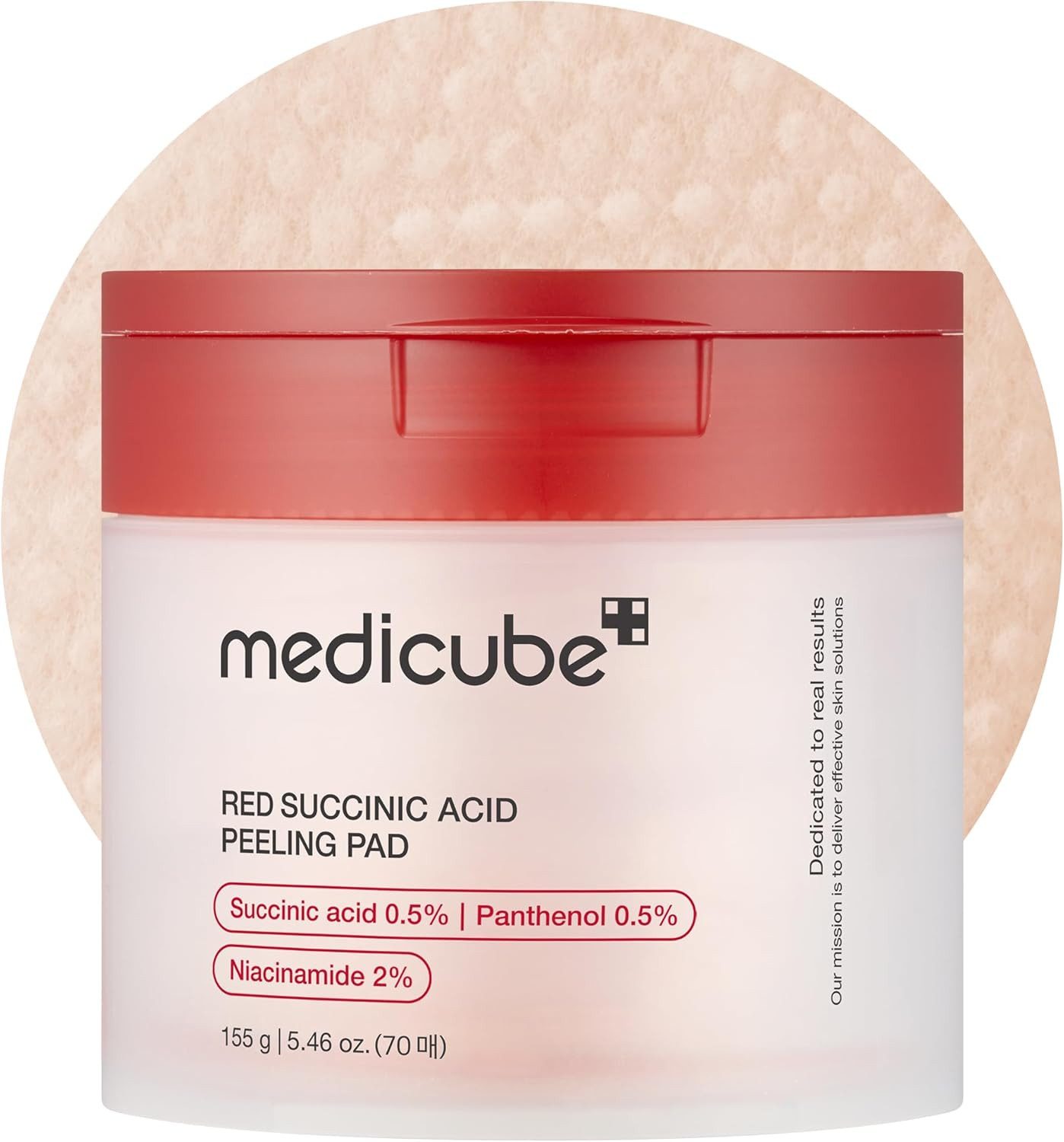 Medicube Gesichtspeeling Peeling-Pads mit Bernsteinsäure & Panthenol – 70 Stück, Für unreine Haut geeignet Porenverfeinernd