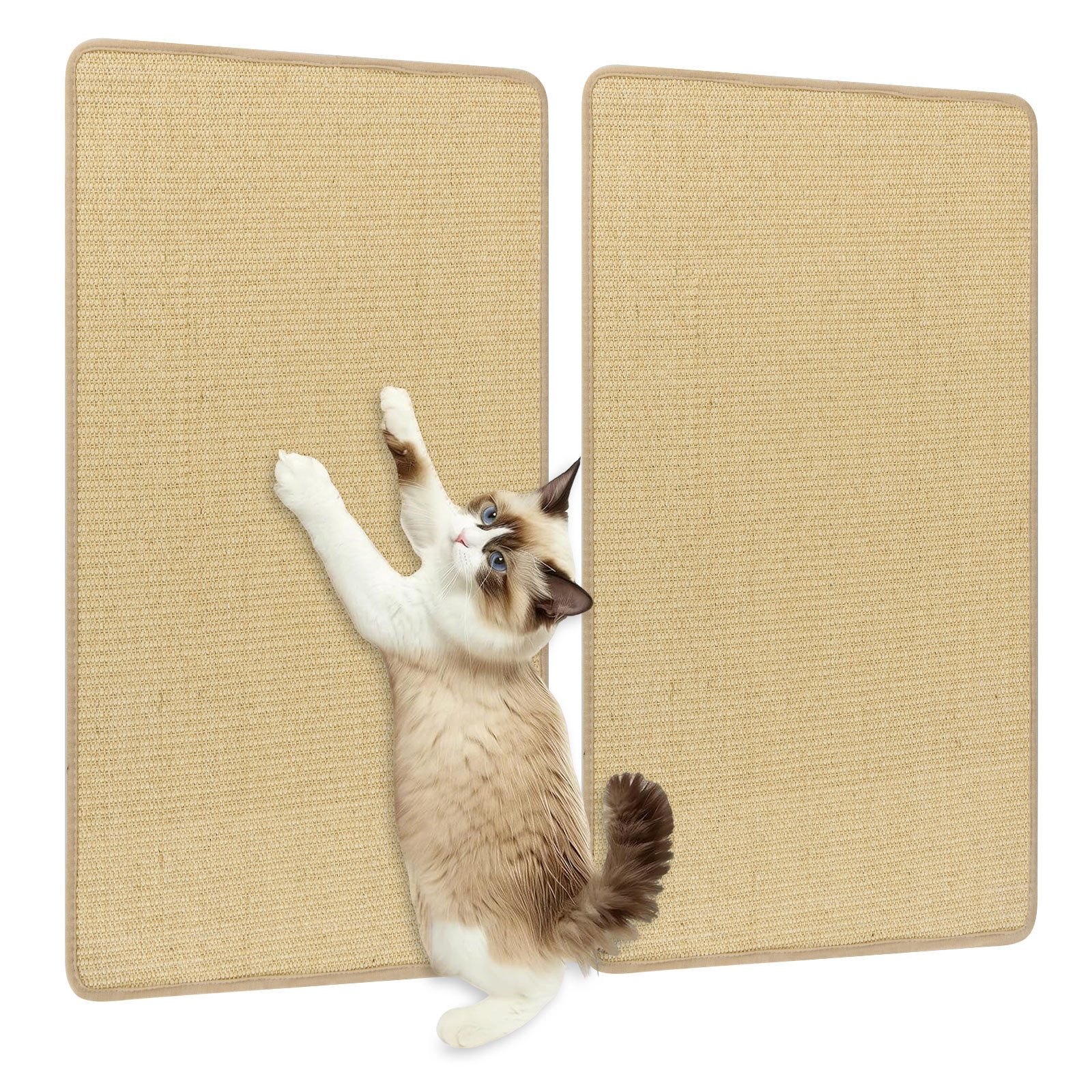 COSTWAY Kratzmatte, (2-tlg), Kratzbrett Wand, Katzenteppich, günstig online kaufen