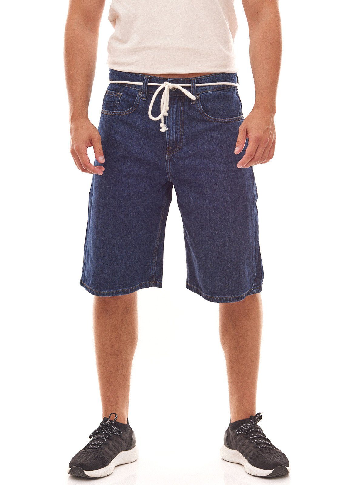 ONLY & SONS Stoffhose ONLY & SONS Herren Boxy Shorts Jeans-Hose Lars Life 5 Pocket kurze Hose Dunkelblau