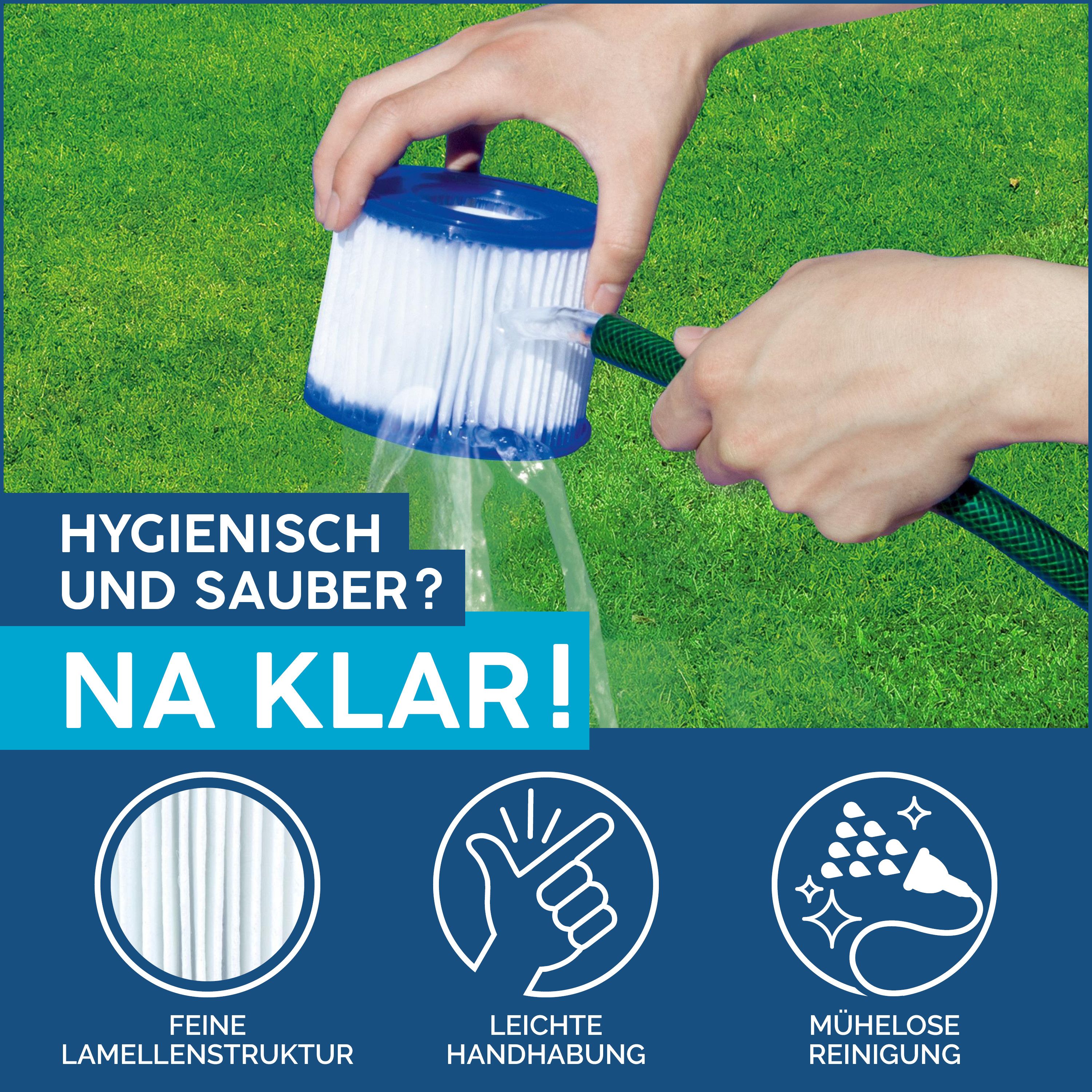 Bestway Pool-Filterkartusche Gr. VI 10,6 x 8,0 cm, Zubehör für Kartuschenfiltersystem, Doppelpack