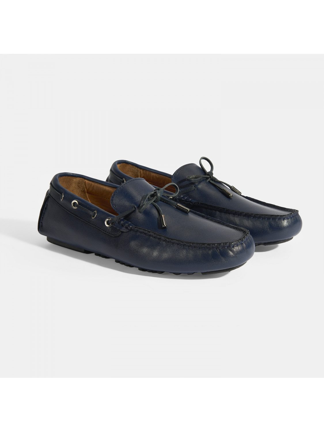 Desa Herren-Lederslipper – Atmungsaktive Slipper mit flachem Absatz, ohne L günstig online kaufen