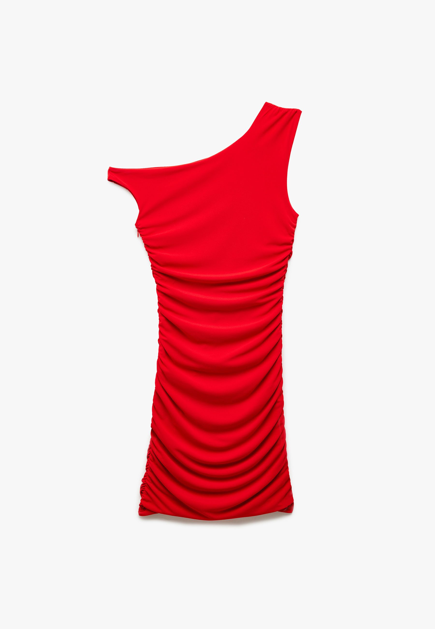 Badekleid Mini Länge Drapiert Minikleid
