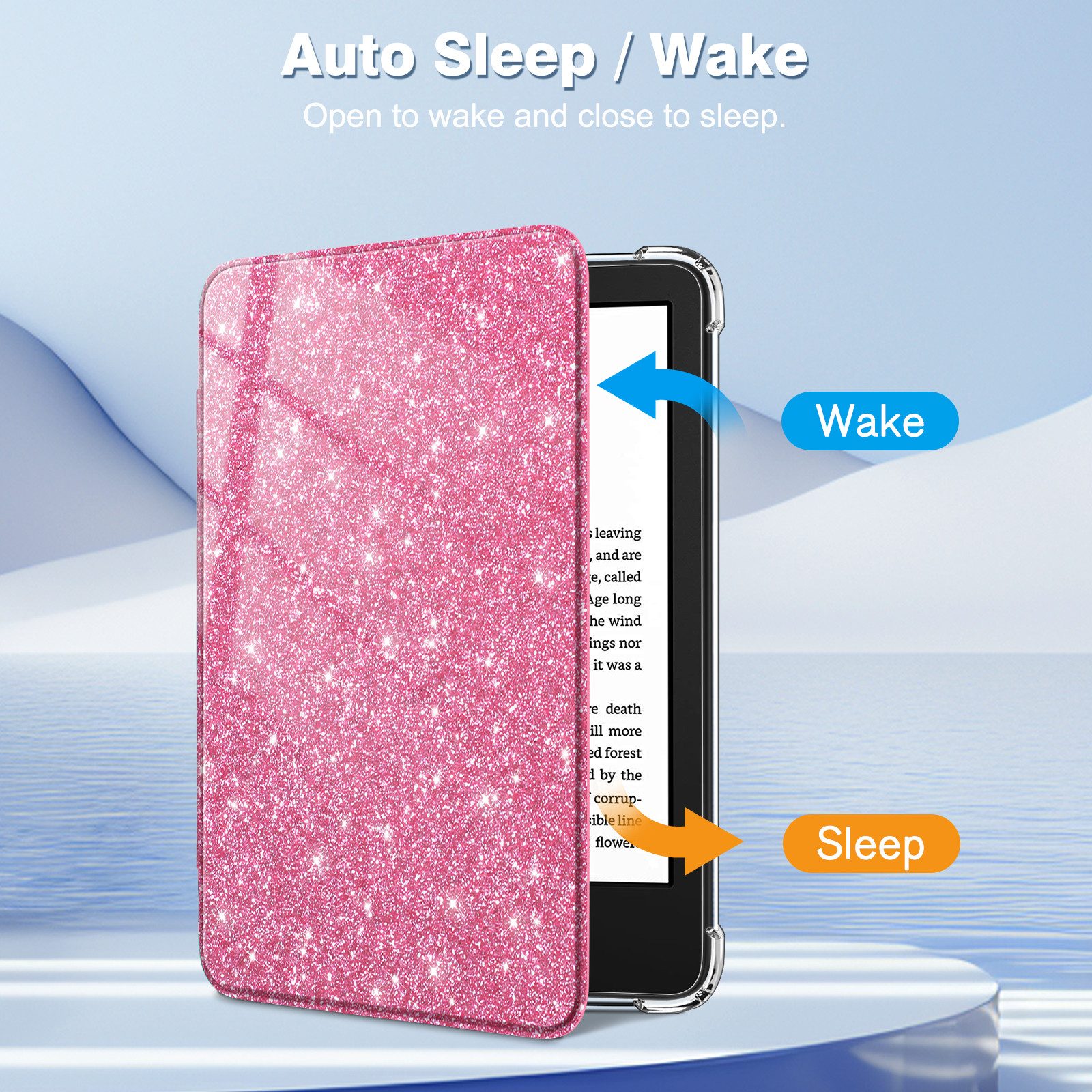 Fintie E-Reader-Hülle für 6" Kindle (11. Generation)–2024/2022, Clear Weich TPU Schutzhülle, mit Auto Sleep/Wake für 6 Zoll Kindle Basic 2024 – Bild 5 von 5