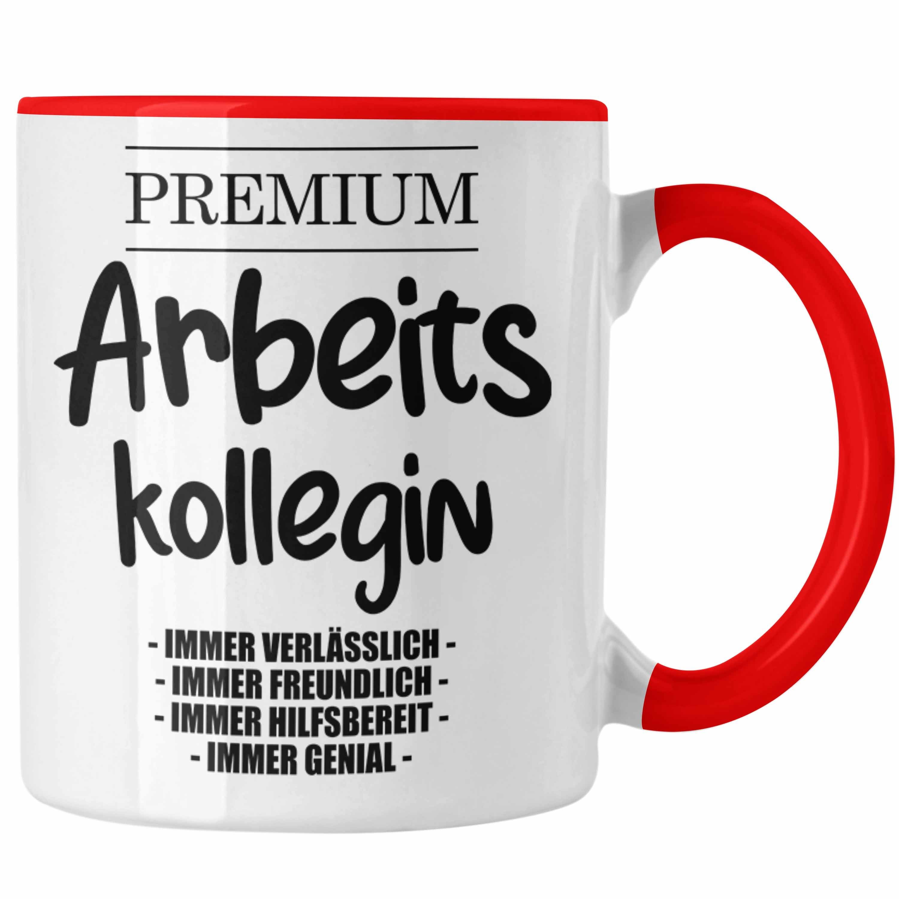 Trendation Tasse Trendation - für Kollegin Rot mit Kollegin Lieblingskollegin Sprüchen Geschenk Tasse als Lustige zum Geburtstag Premium