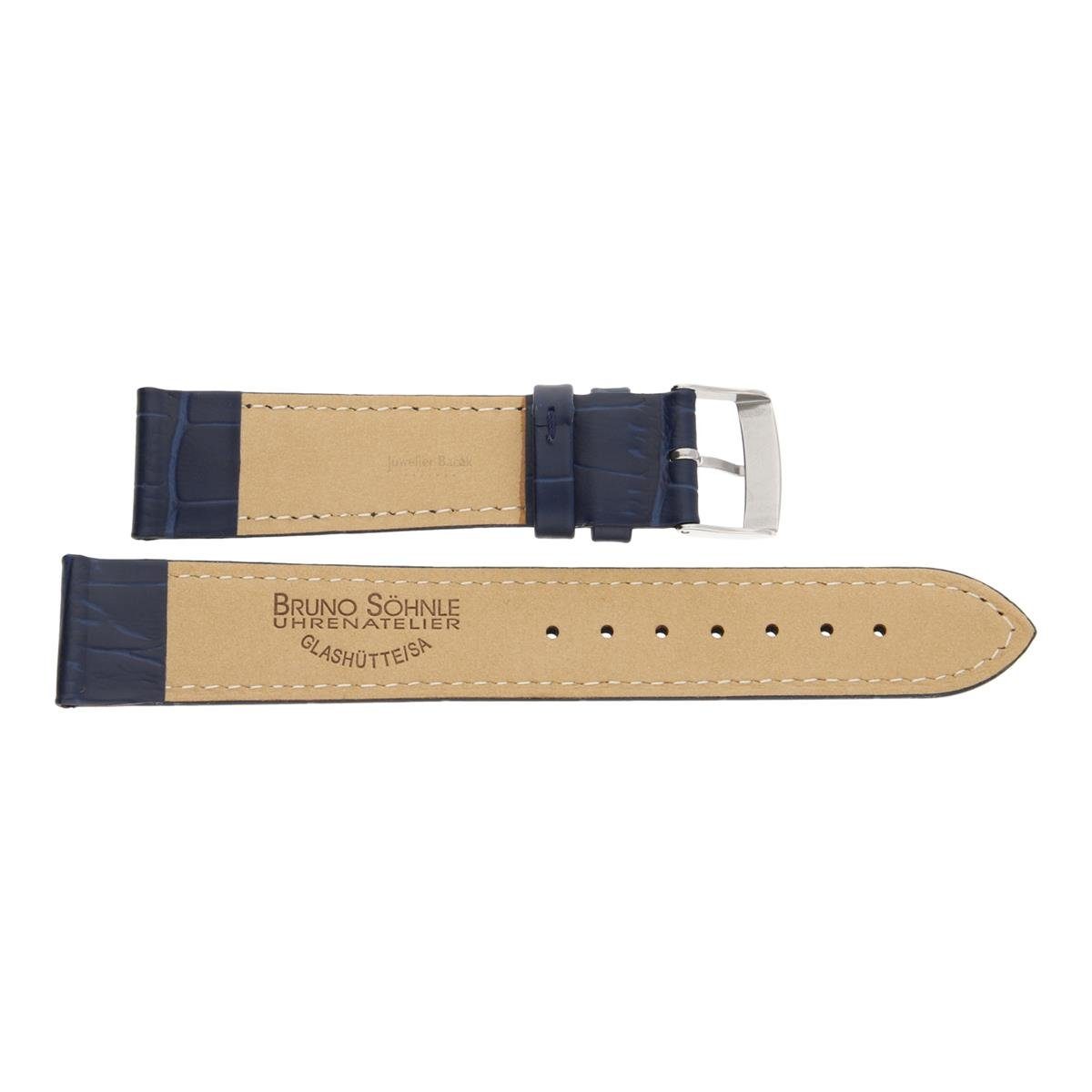 BRUNO SÖHNLE Uhrenarmband Bruno Söhnle Uhrenband 73-71046-120 Leder dunkelblau 20 mm