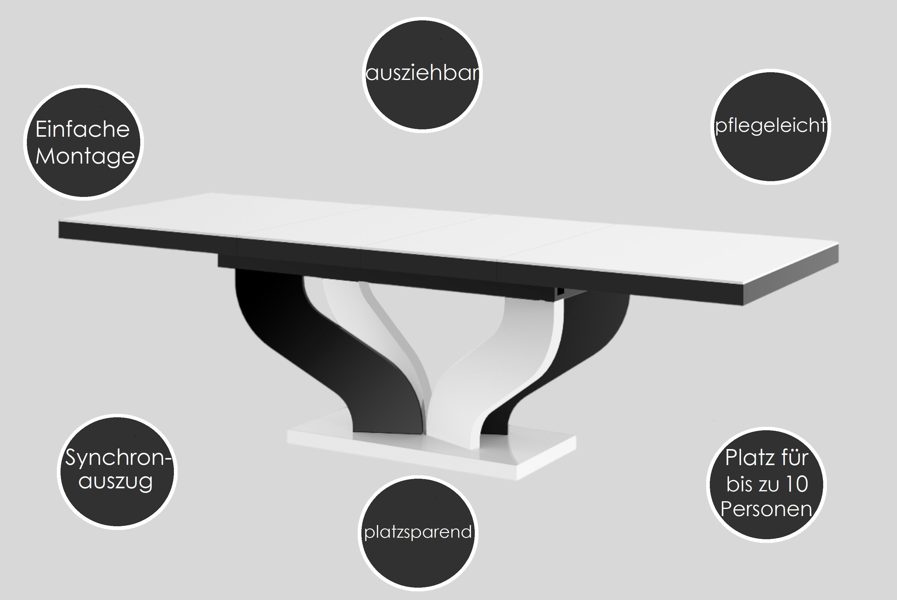 designimpex Esstisch Design HEB-222 Eiche Natur günstig online kaufen