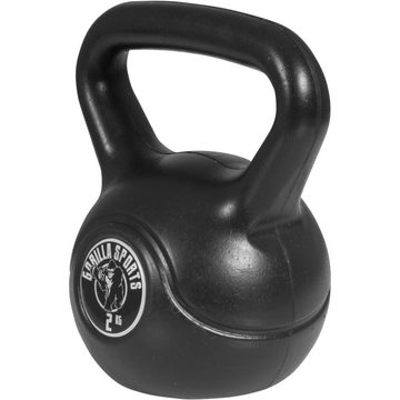 GORILLA SPORTS Kettlebell Einzeln/Set, mit/ohne Ablage, Kunststoff Kugelhantel, Schwunghantel