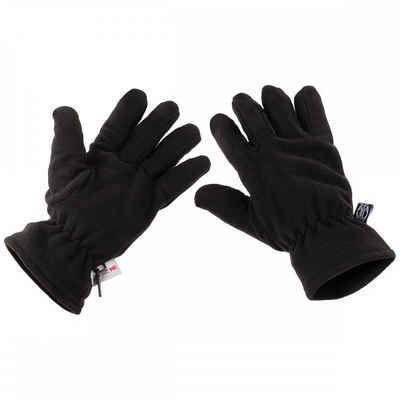 MFH Fleecehandschuhe Fleece-Fingerhandschuhe, schwarz, Thinsulatefütterung - XL