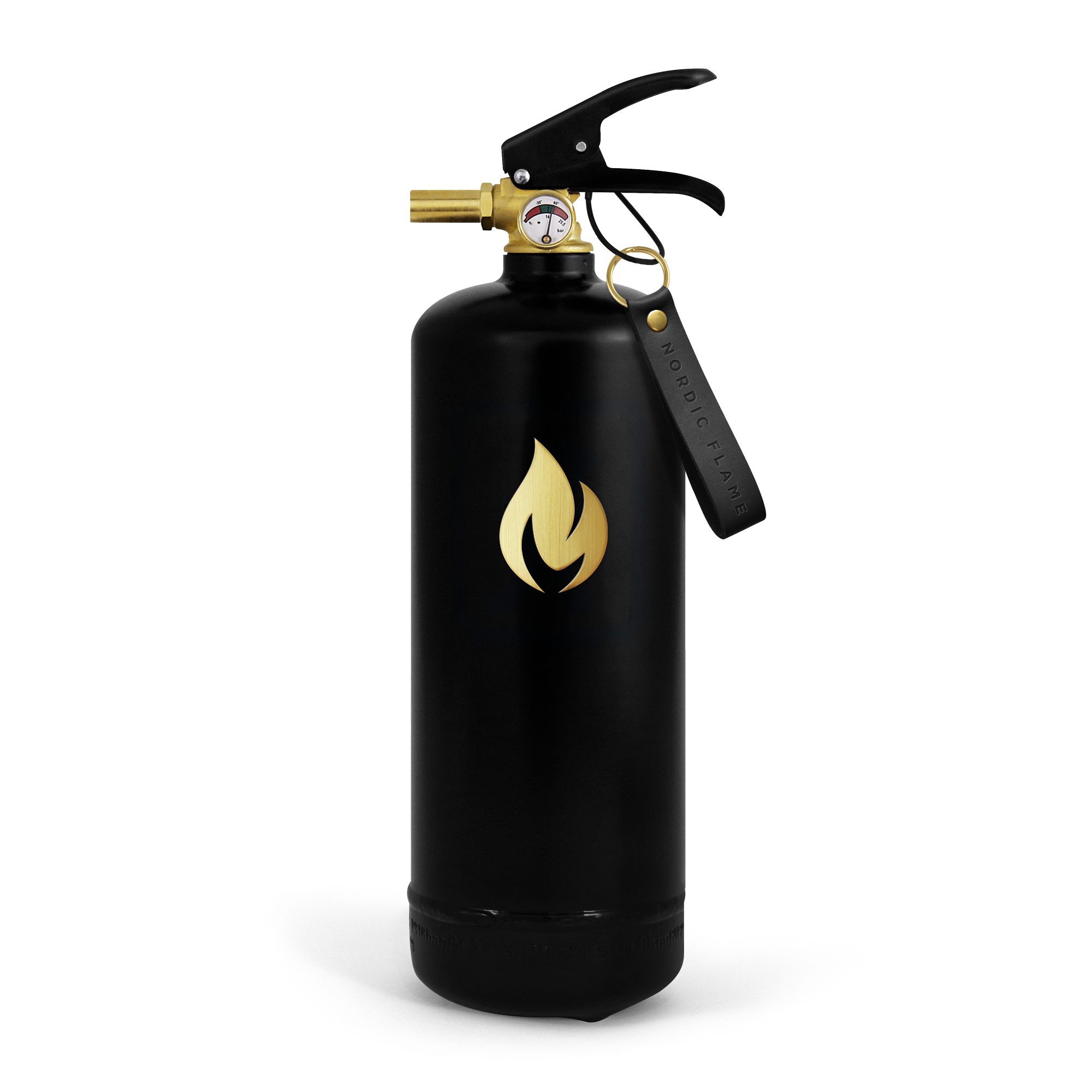 Nordic Flame Dekoobjekt Огнетушитель GOLD EDITION schwarz gold 2 KG