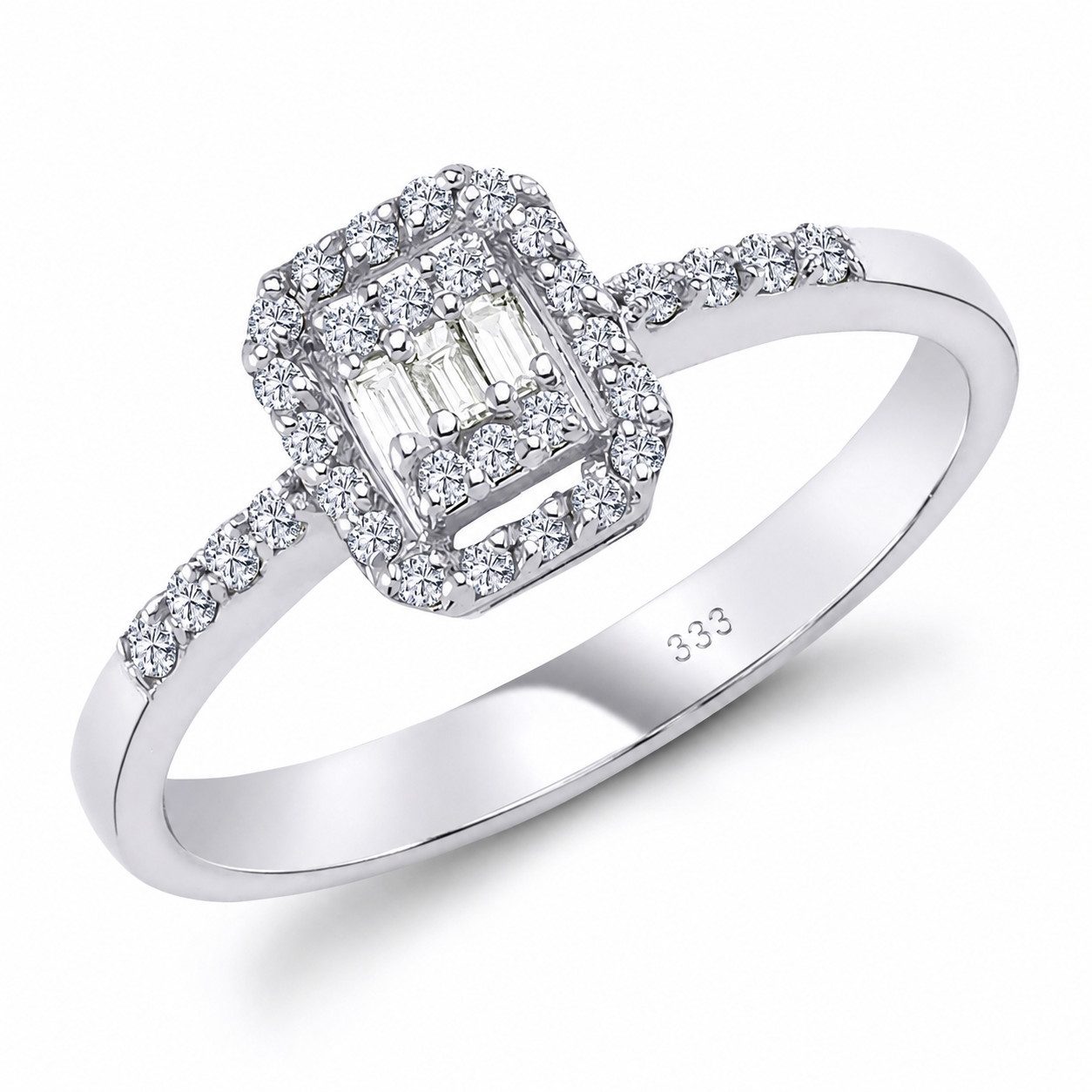 EinStein Diamant Verlobungsring 0,20 Carat Diamant Antragsring 8 Karat Weißgold