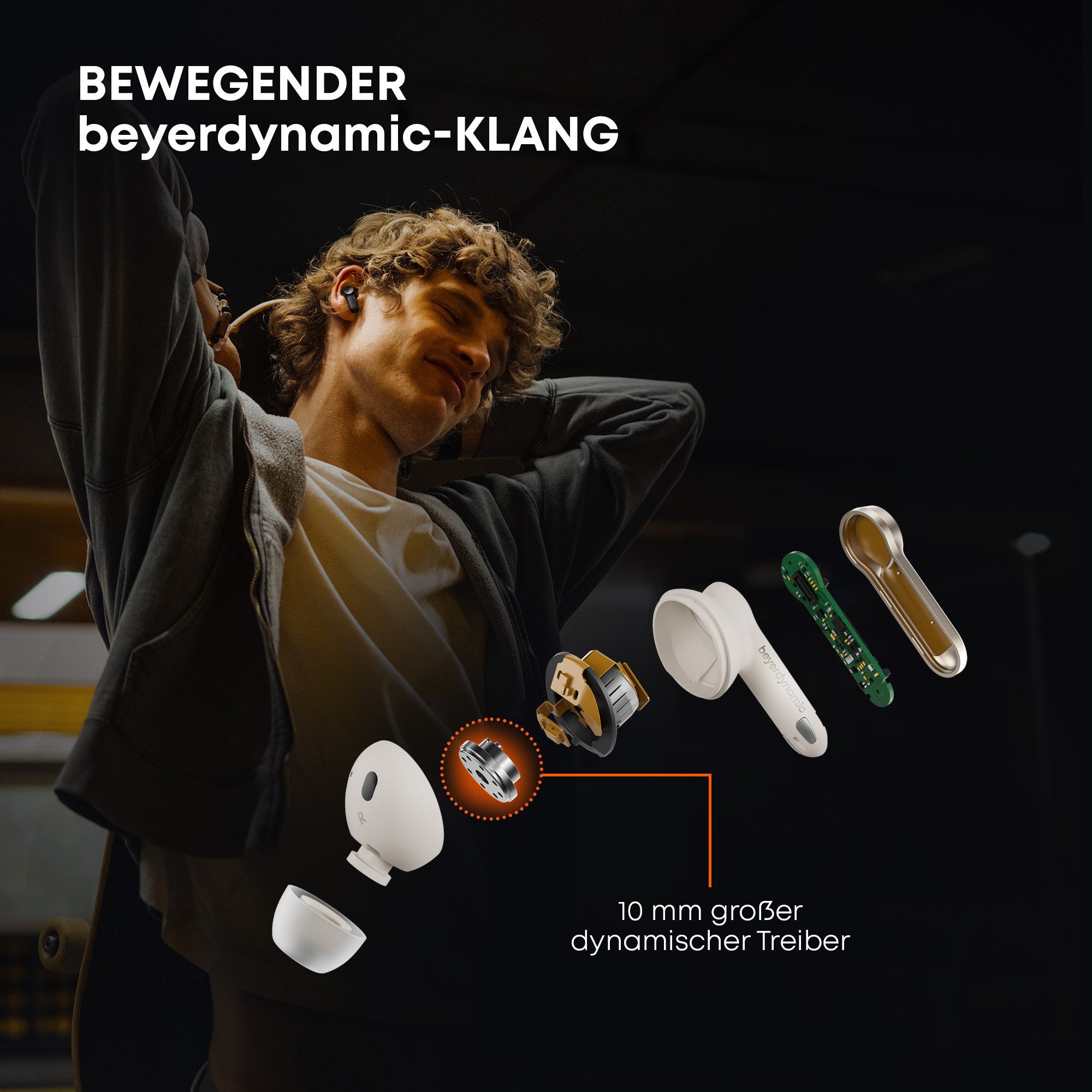 beyerdynamic AMIRON 100 mit ANC In-Ear-Kopfhörer (Keine Sprachsteurung, Bis zu 8 Stunden über die Kopfhörer und zusätzliche 27 Stunden)