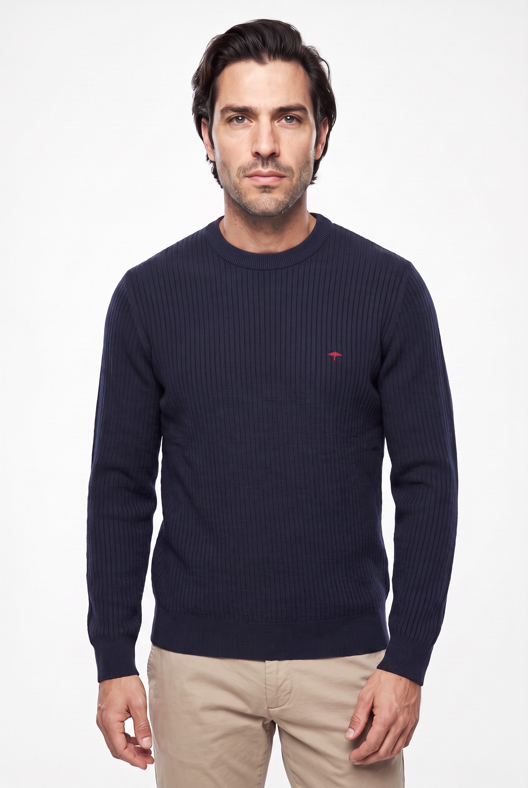 FYNCH-HATTON Strickpullover mit Logo-Stickerei