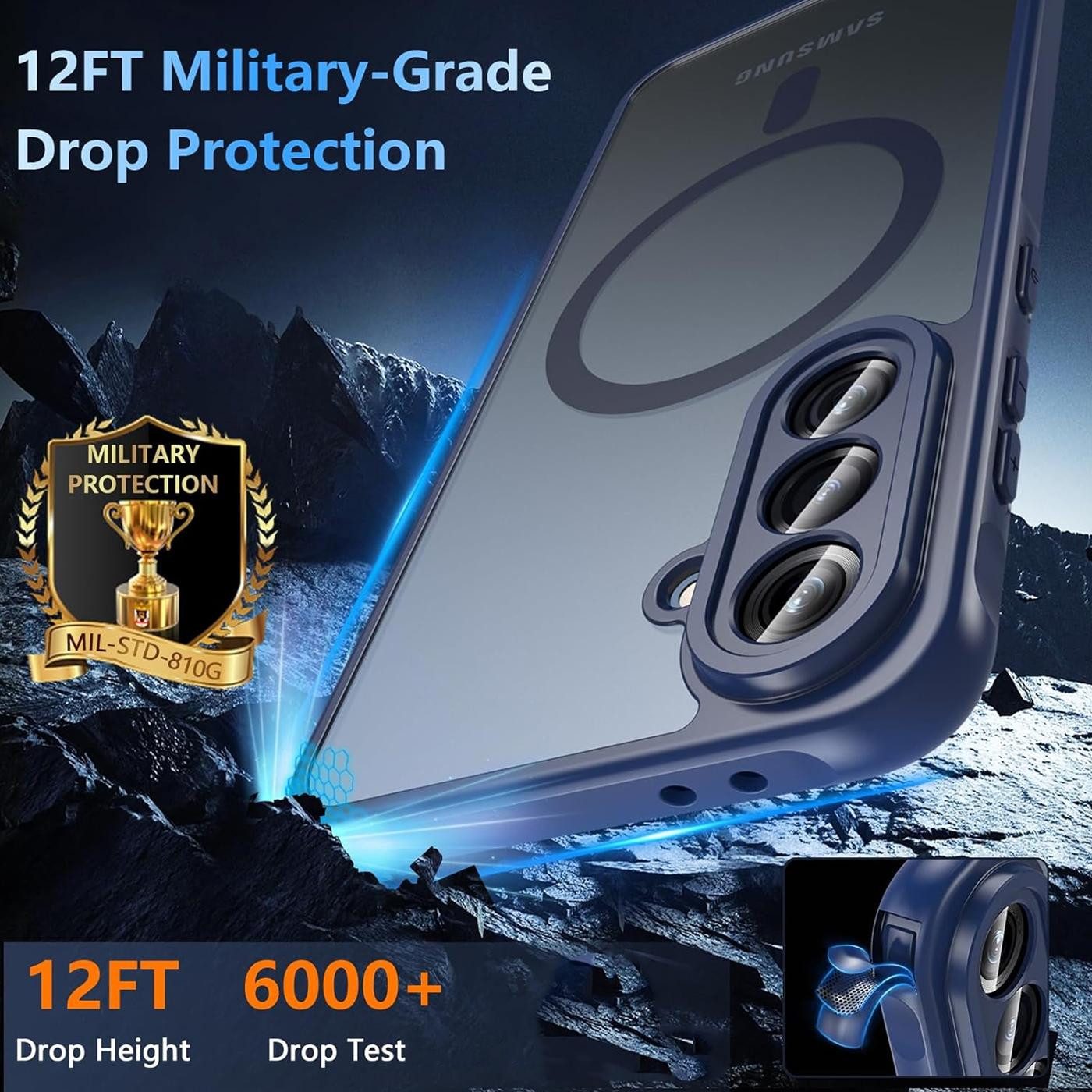 CoolGadget Handyhülle Magnet-Hülle für Samsung Galaxy A37 5G Schutzhülle magnetisch 6,7 Zoll, Hülle Matt Stoßfest kompatibel mit QI-Laden Zubehör Kameraschutz C – Bild 4 von 5
