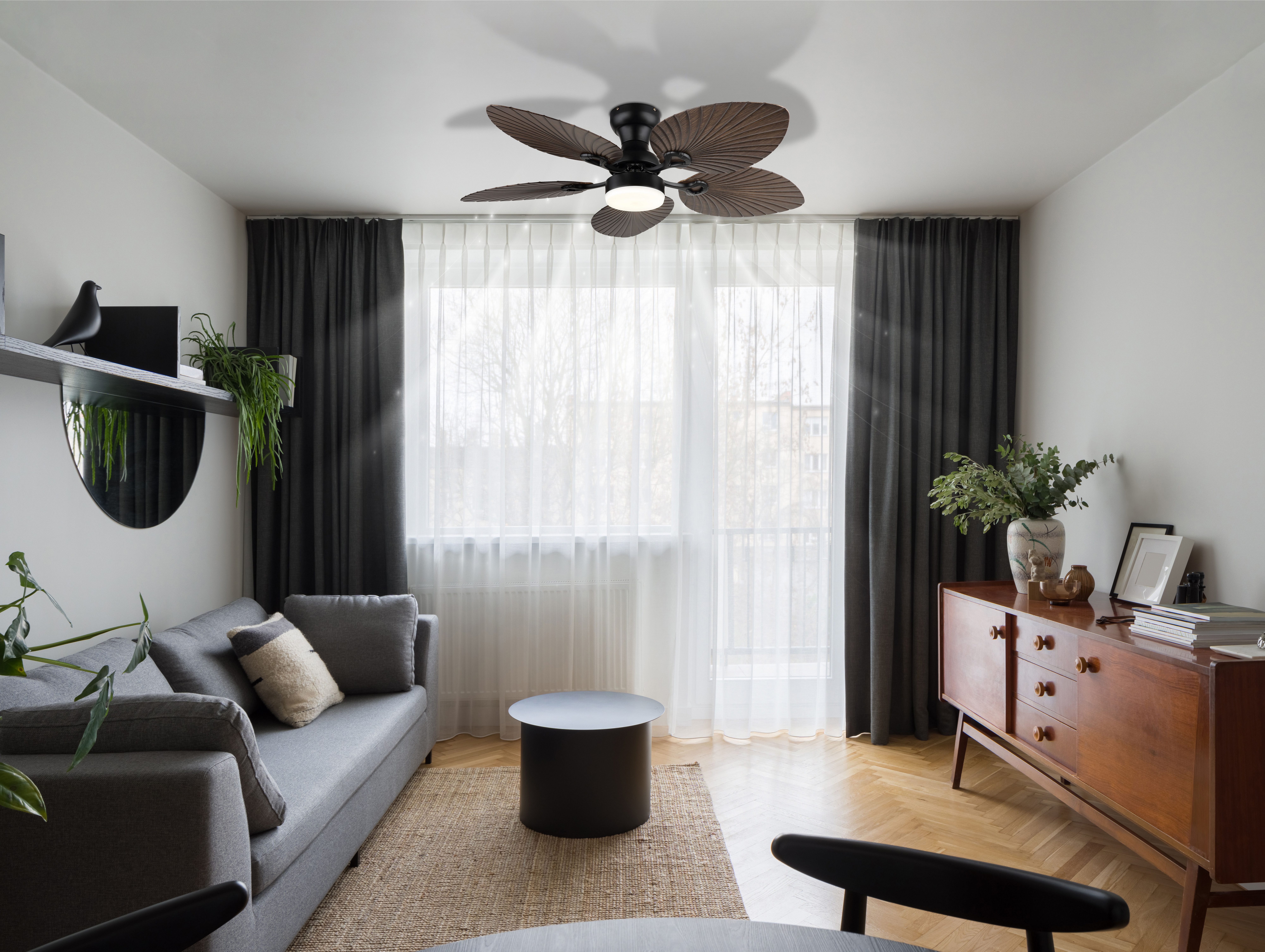 GLOBO LIGHTING Deckenleuchte ELISE, Memoryfunktion, Timerfunktion, Ventilat günstig online kaufen
