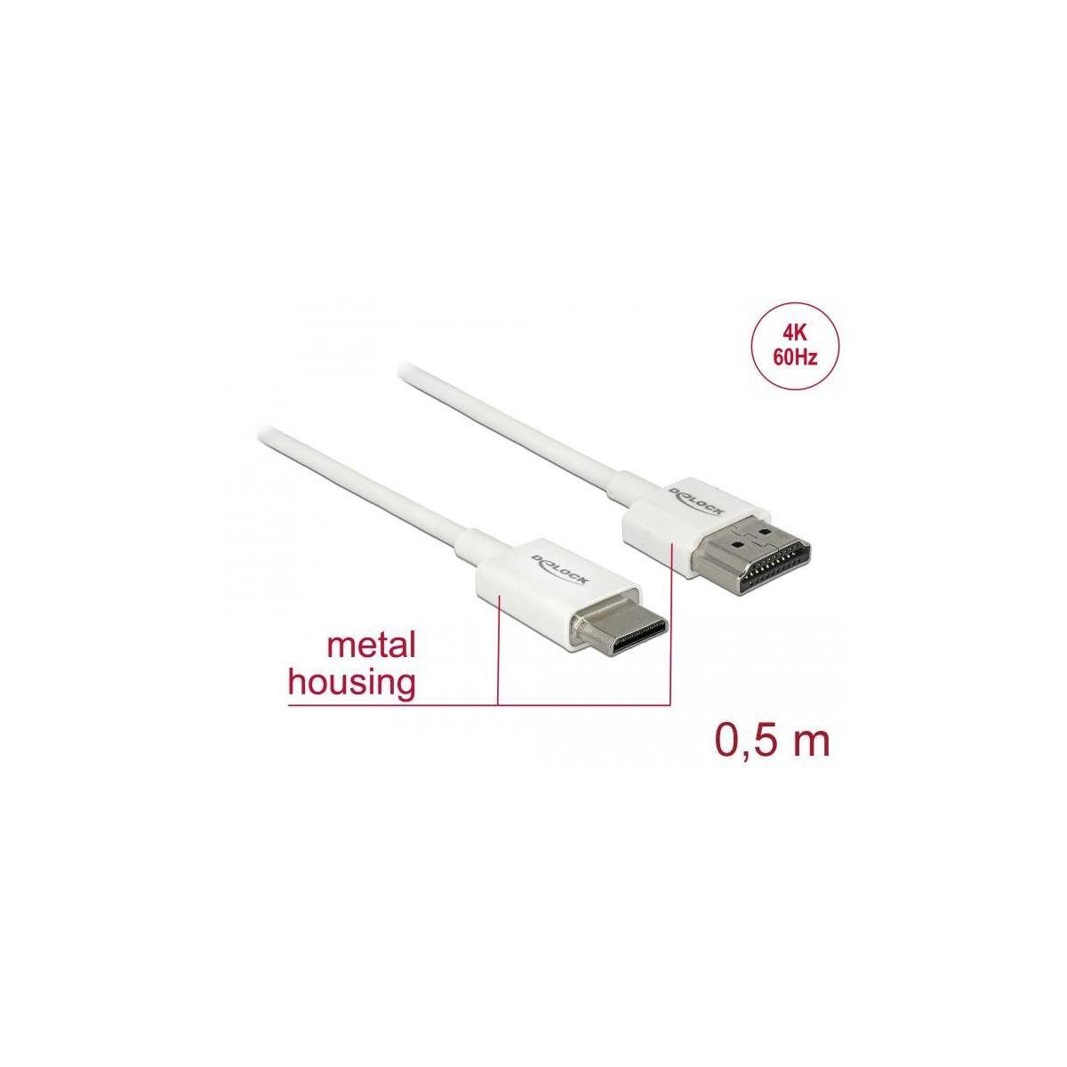 Delock 85141 - cm) Ethernet - HDMI-A, Kabel HDMI-A... mit HDMI (50,00 HDMI Computer-Kabel, High Speed
