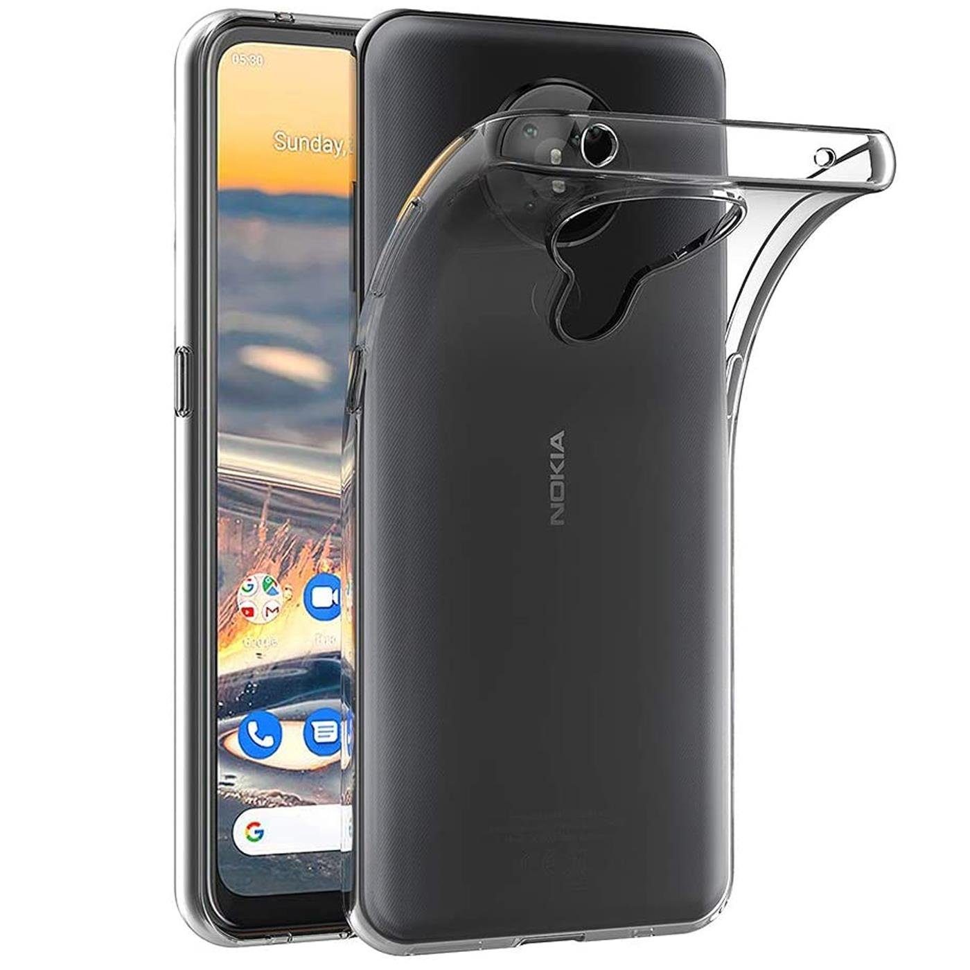 CoolGadget Handyhülle Transparent Ultra Slim Case für Nokia 5.3 6,55 Zoll,  Silikon Hülle Dünne Schutzhülle für Nokia 5.3 Hülle