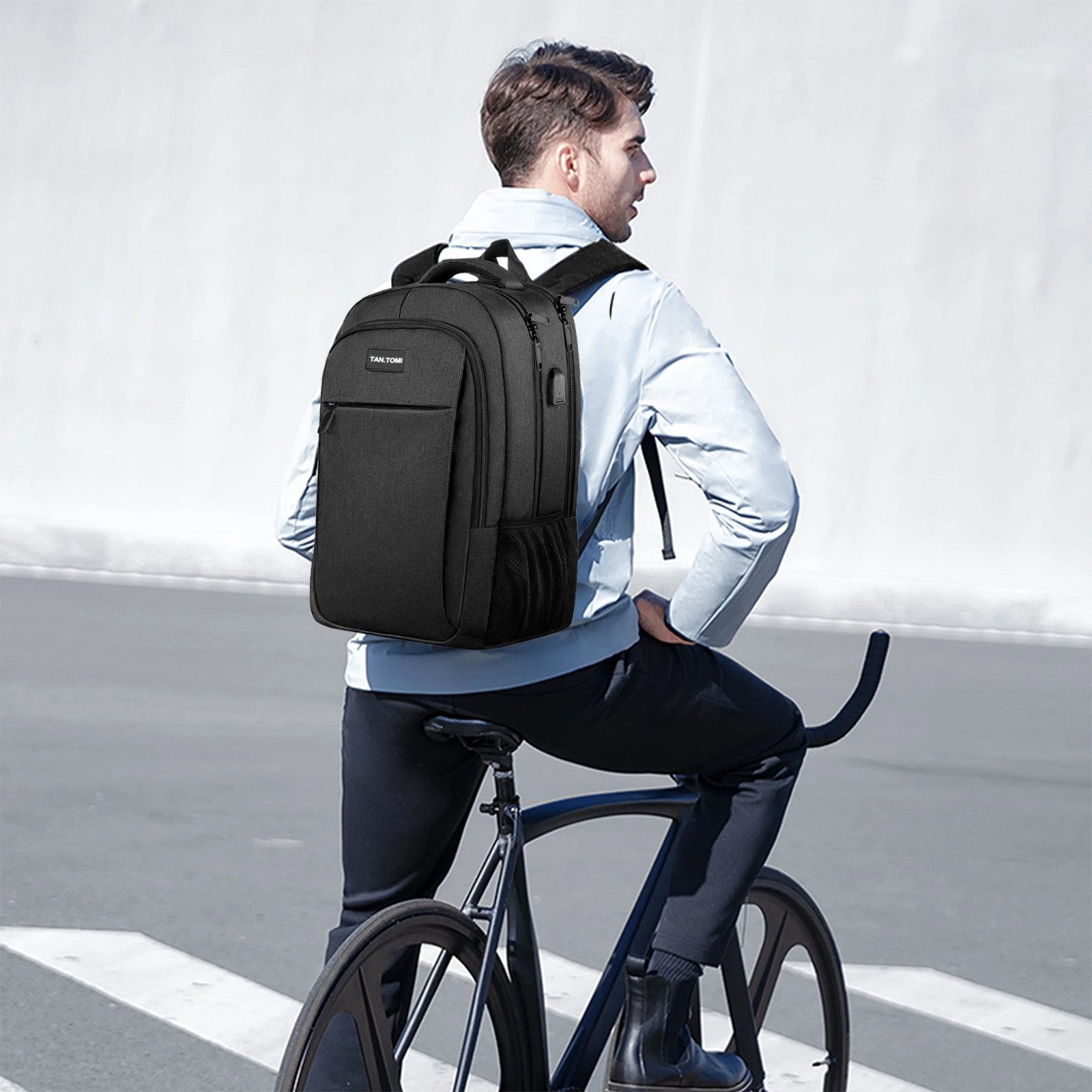 TAN.TOMI Rucksack Laptop-Rucksack Herren mit USB-Ladebuchse, Große Kapazitä günstig online kaufen