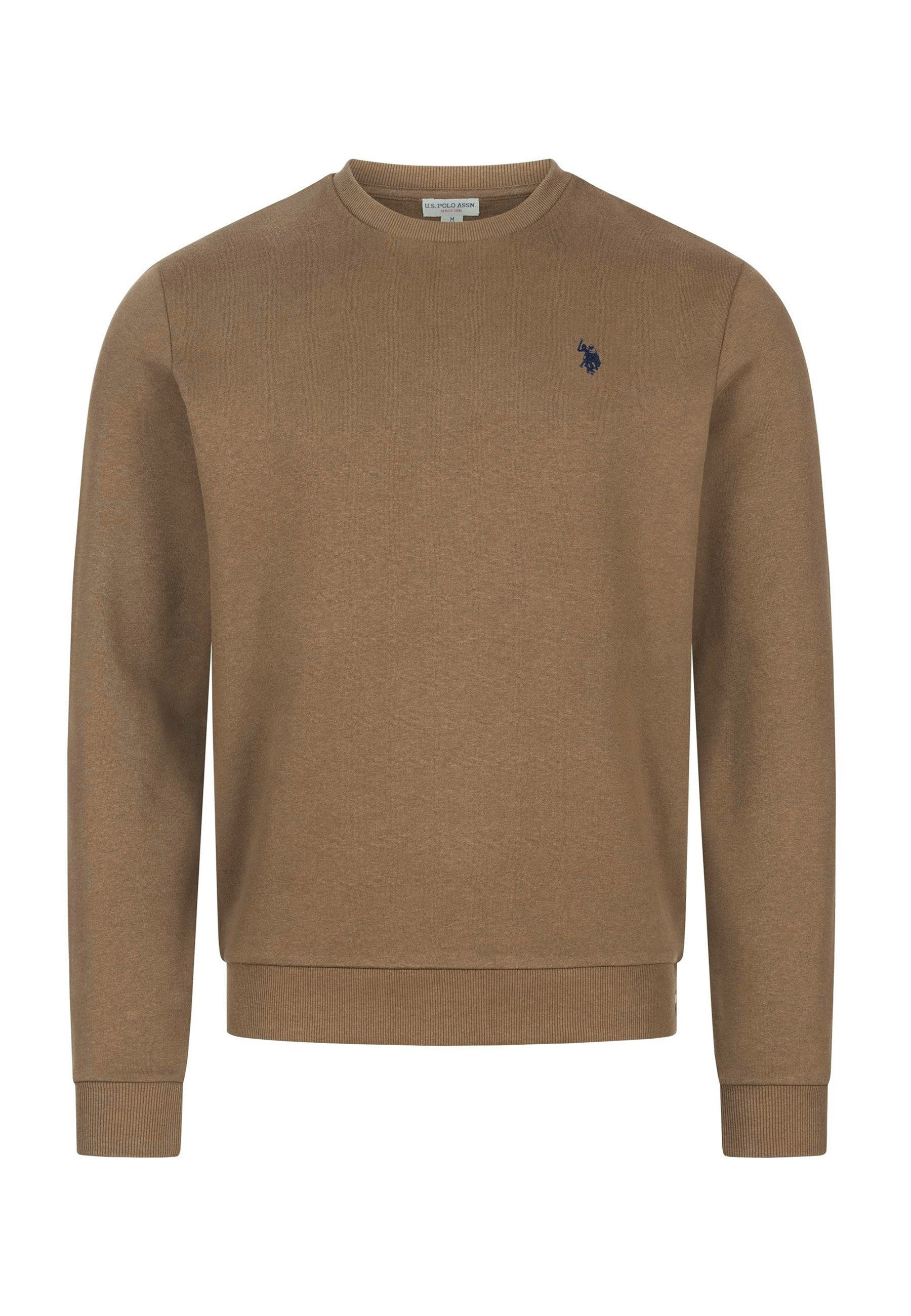 U.S. Polo Assn. Rundhalspullover USJaxxon – Herren Sweatshirt mit Rundhalsausschnitt Weiche Baumwollmischung, formstabil und mit Logo-Stickerei