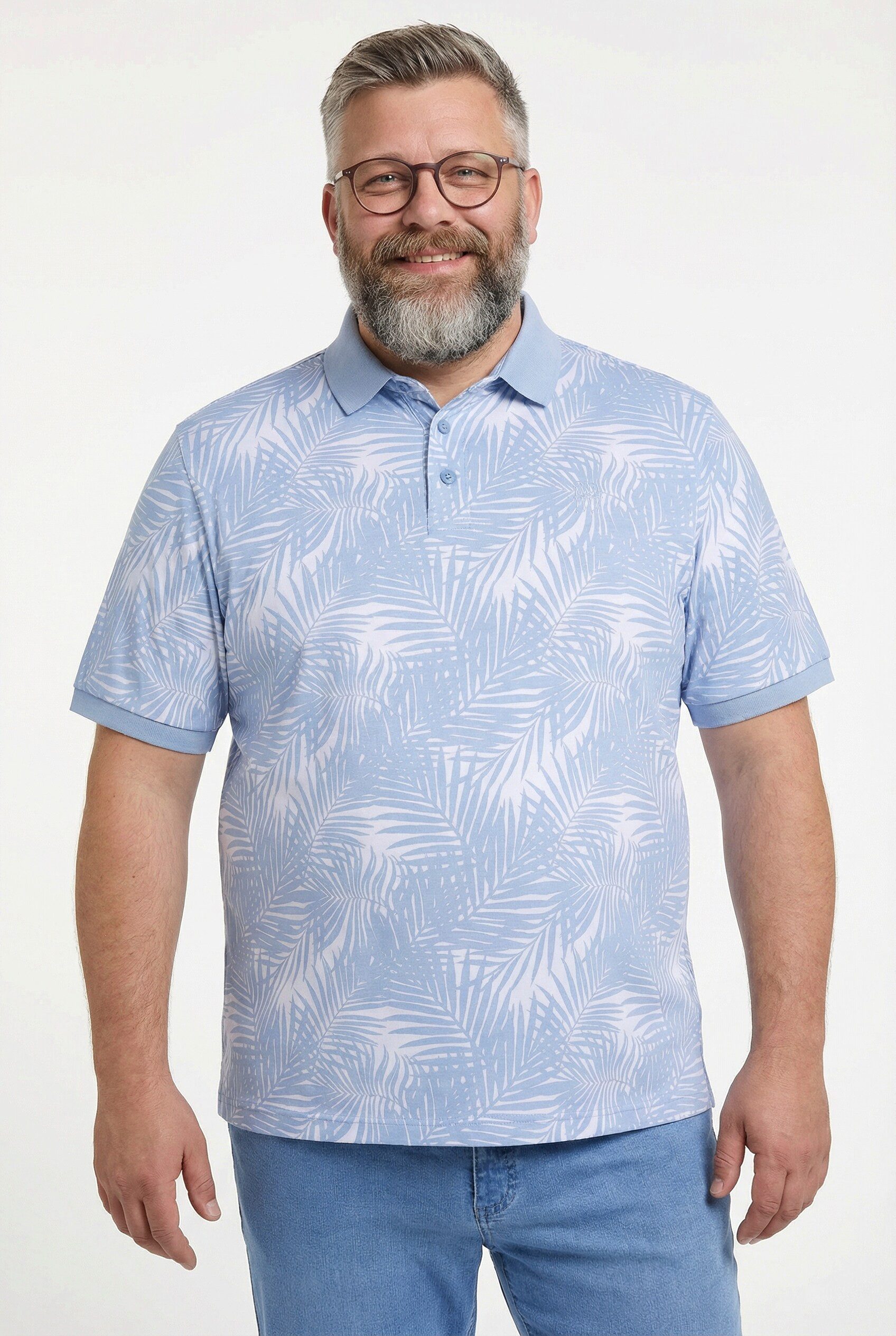 Poloshirt Poloshirt Brustprint Halbarm