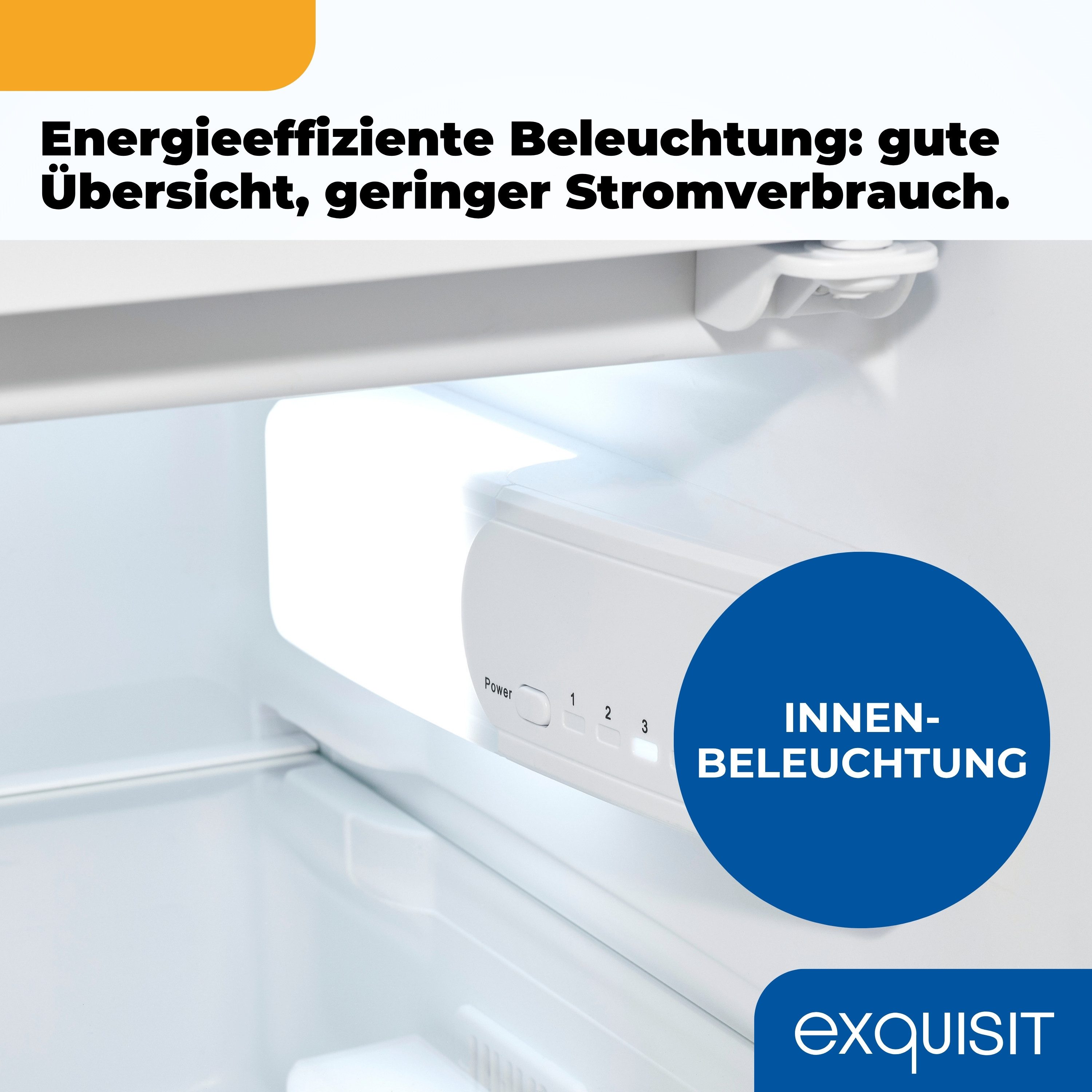 exquisit Einbaukühlschrank UKS115-3-081E, 81,5 cm hoch, 49,5 cm breit, Ideal zum Unterbauen in die Küchenzeile für kleine Küchen, Büroküchen – Bild 5 von 5