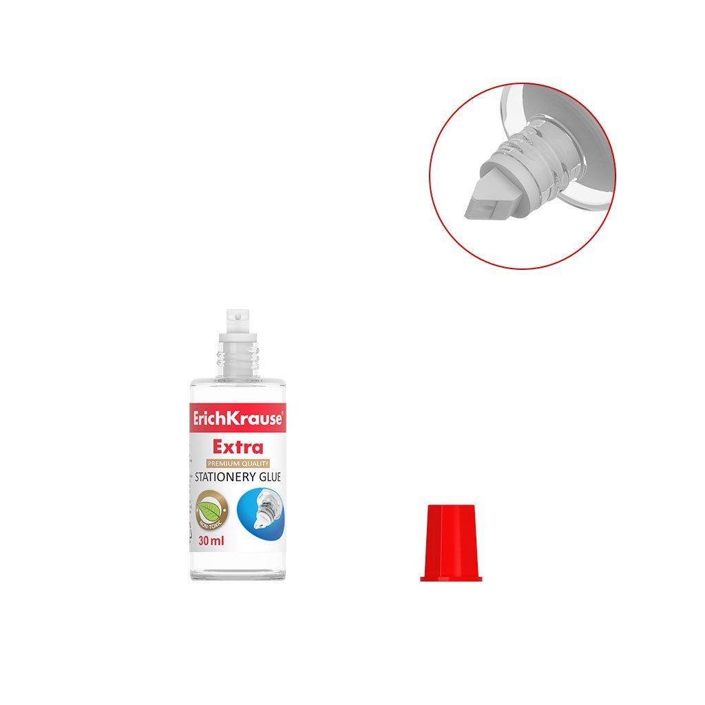 Erich Krause Bastelkleber, Flüssigkleber hohe Klebekraft 30ml wasserlöslich 1 Stück